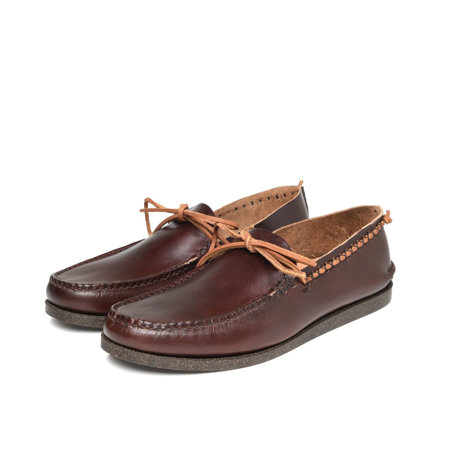 Handsewn Rawhide Moc - G Brown — YUKETEN
