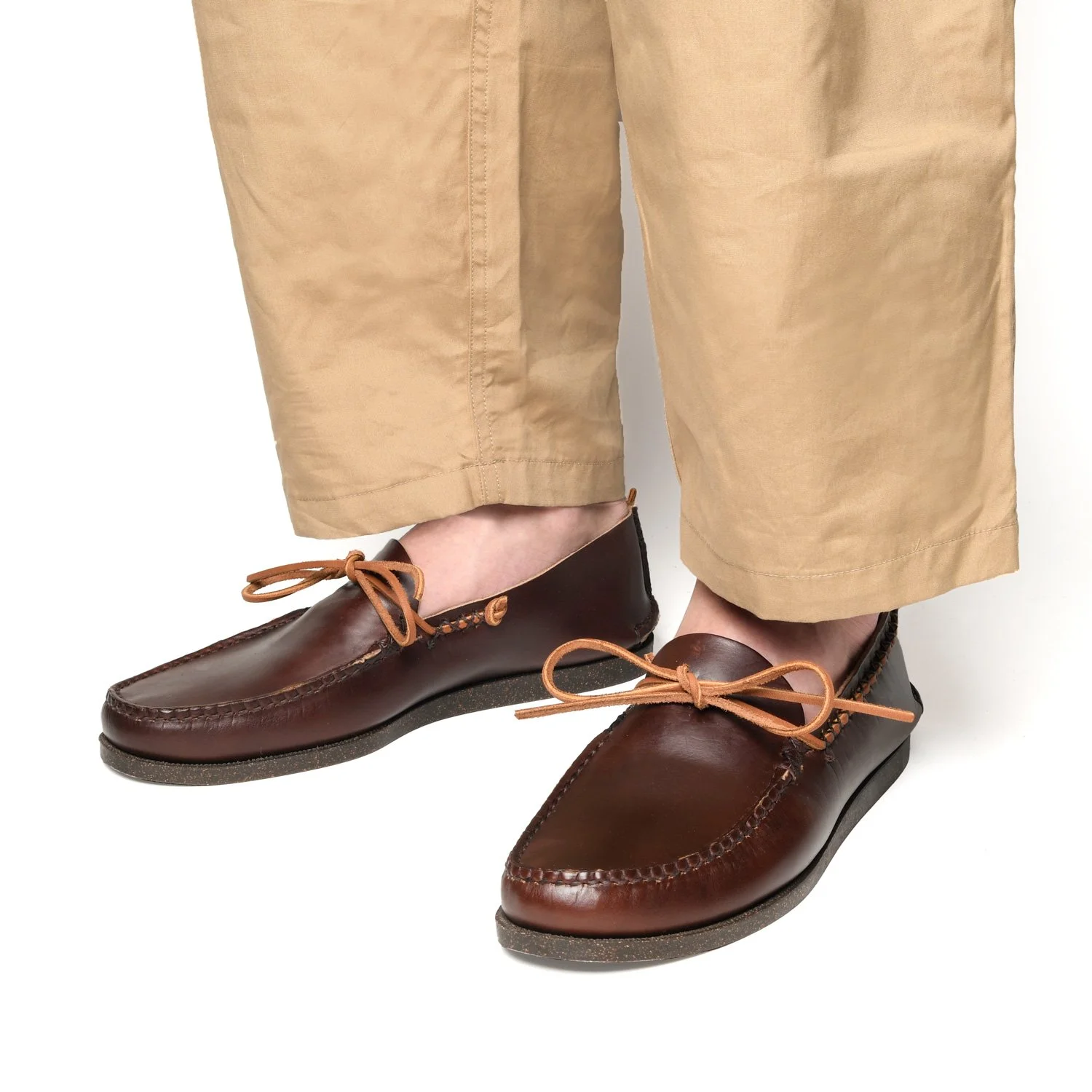 Handsewn Rawhide Moc - G Brown — YUKETEN