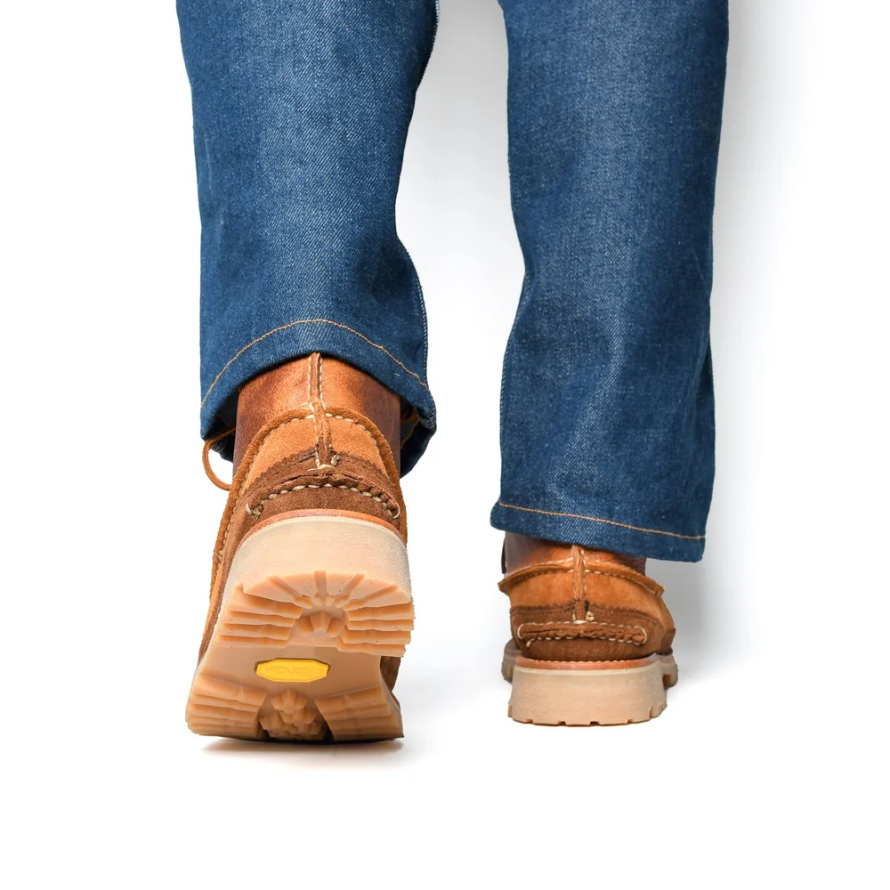 All Handsewn Maine Guide 6 Eye DB Boots - Brown Multi — YUKETEN display picture 1