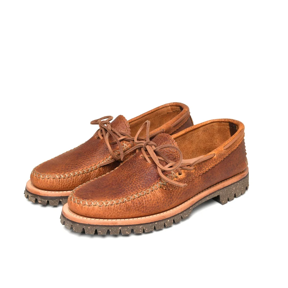 Canoe Moc with Cortina Sole Buckaroo Leather — YUKETEN