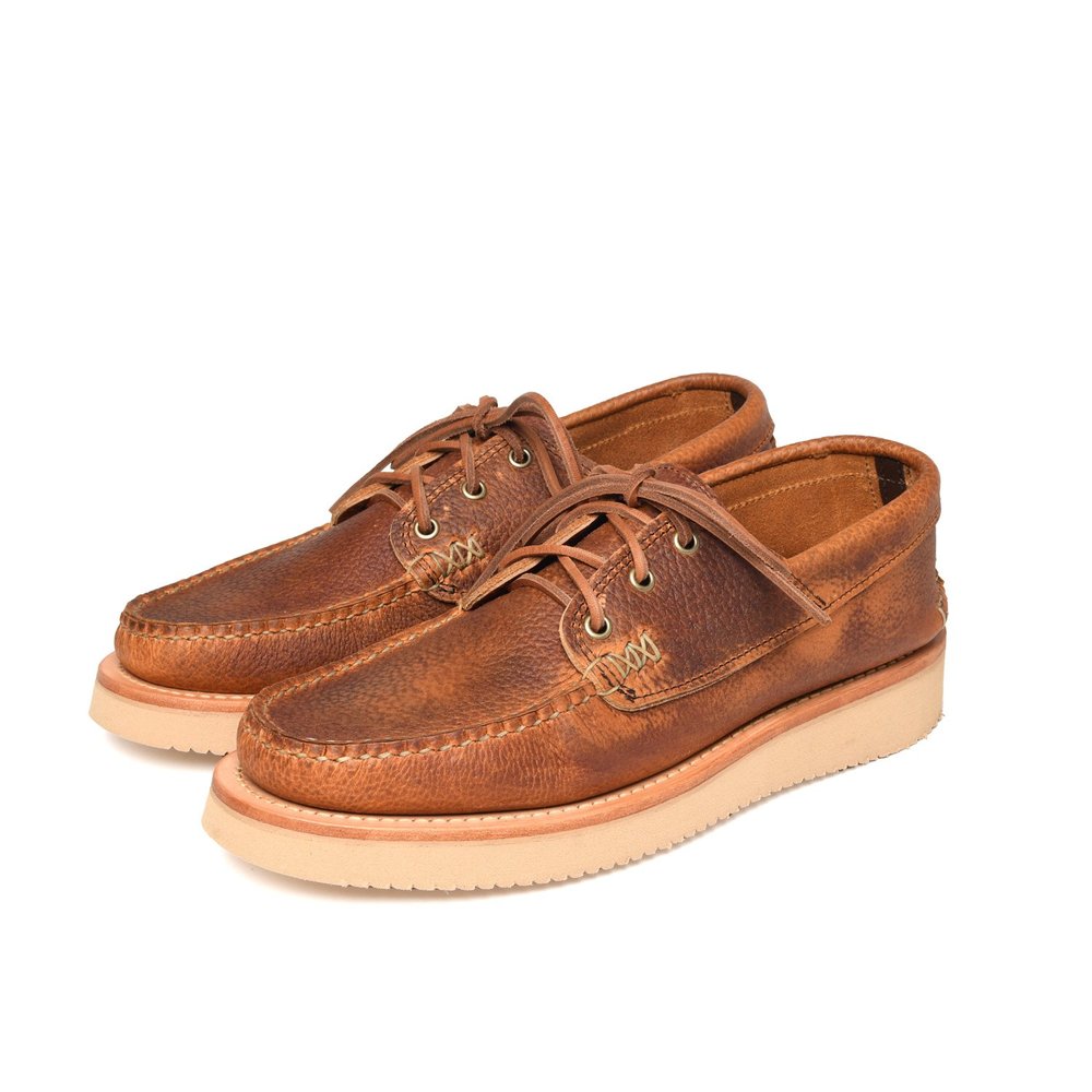 Non Boat Shoe with Vibram Sole - Buckaroo Leather — YUKETEN display picture 3