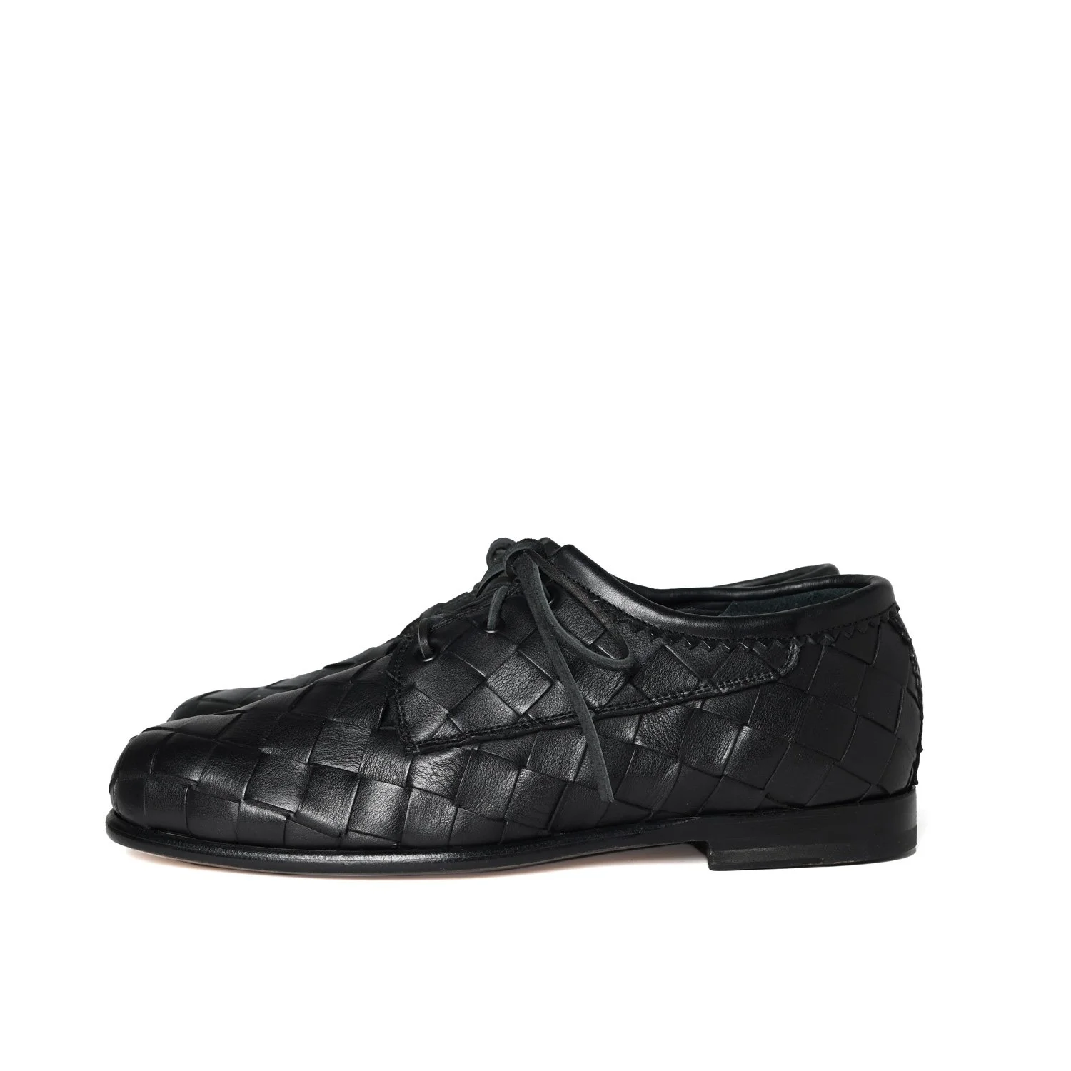 YWB-NN-4596-WEAVED-BLUCHER,-NAPPA-BLACK,-PROFILE.jpg