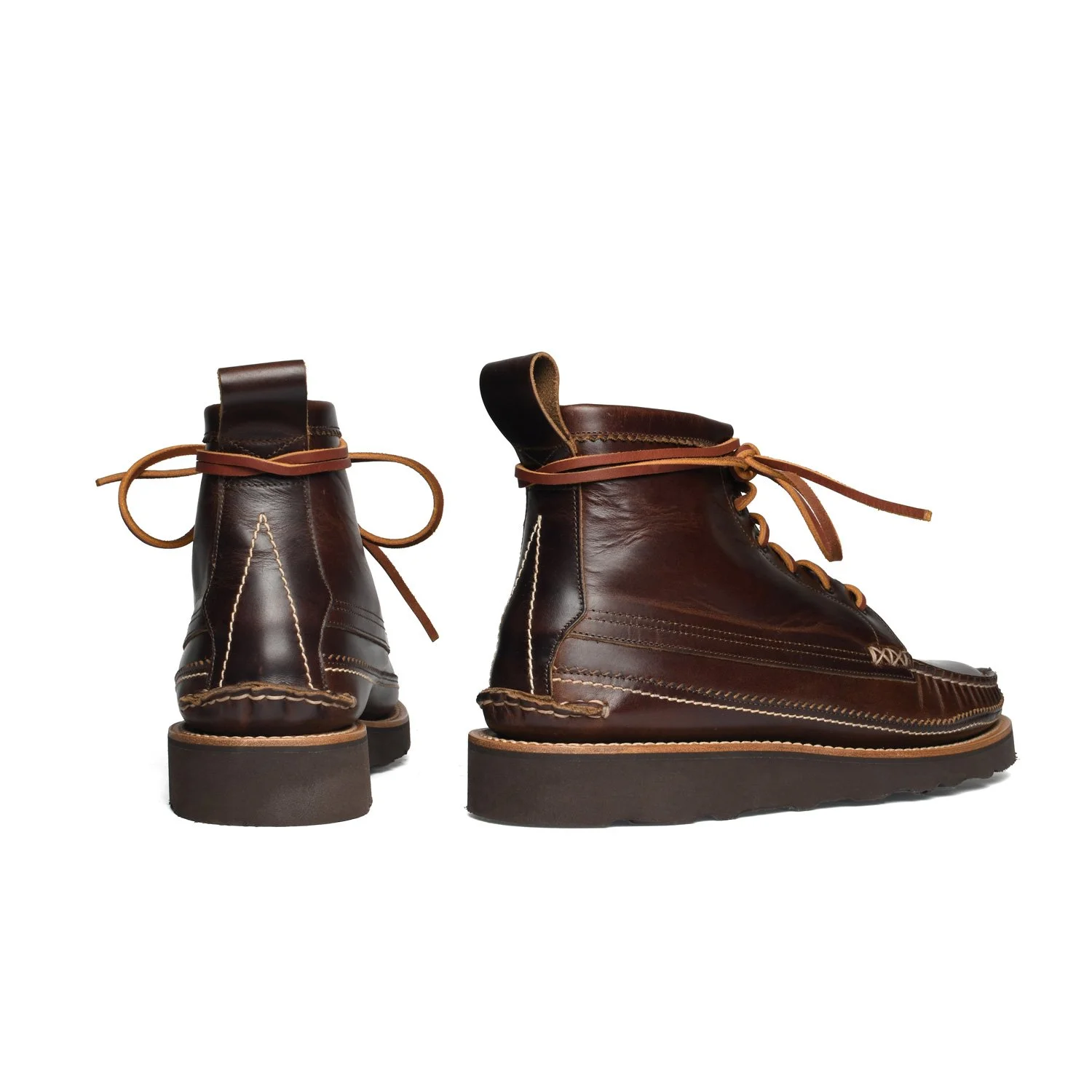 Maine Guide 6 Eye DB Boots - Truffle Brown — YUKETEN