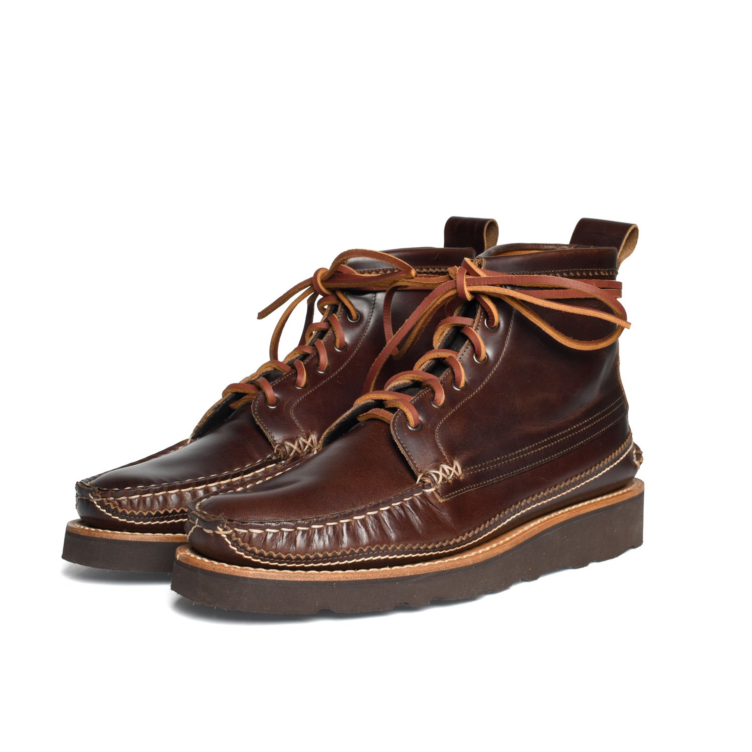 Maine Guide 6 Eye DB Boots - Truffle Brown — YUKETEN