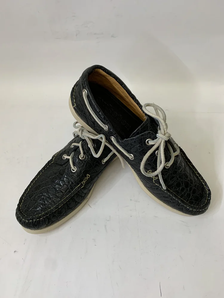 Sample #61 - Size 9 US E-Width - Boat Shoe - Crocodile — YUKETEN