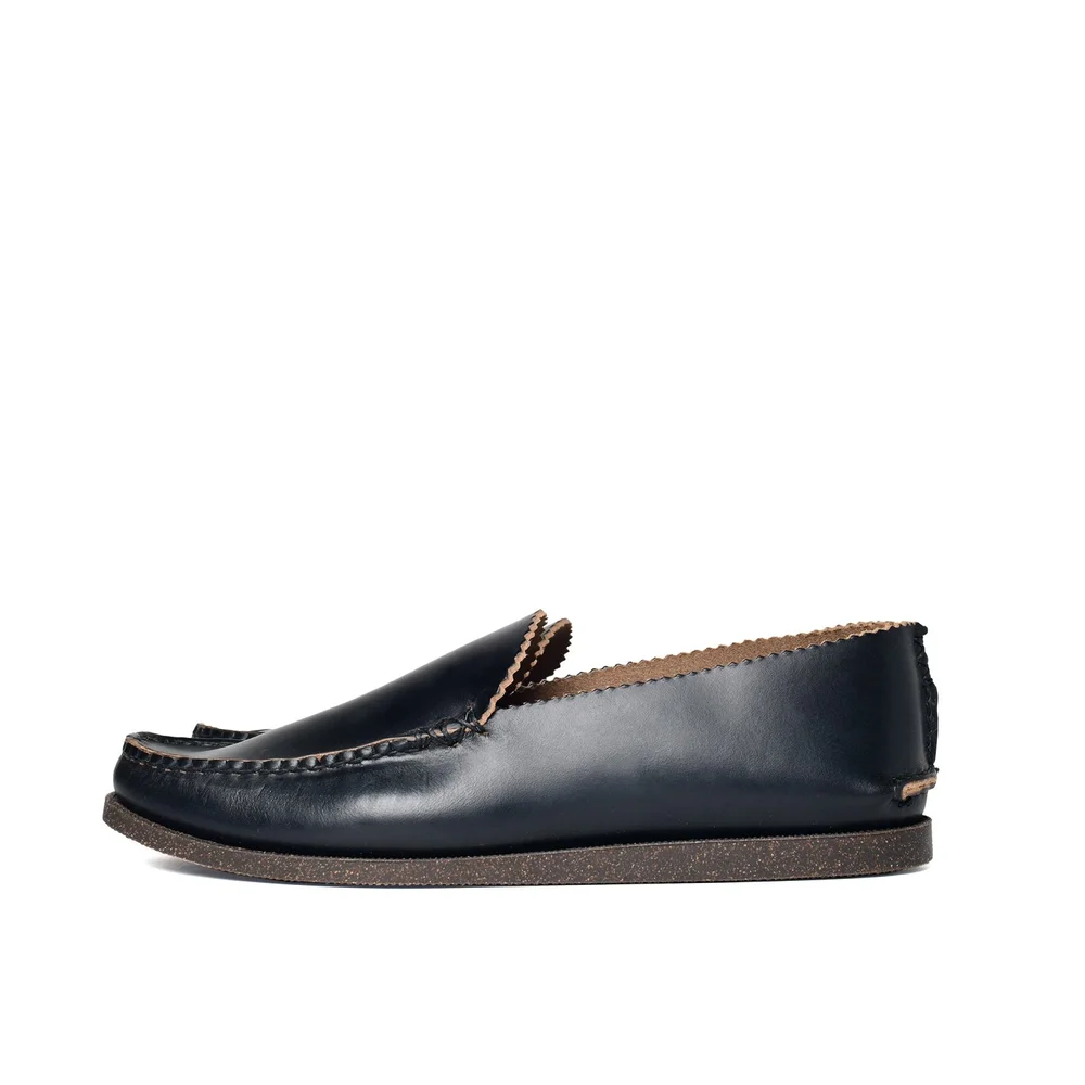 Native Black Loafers Slip-Ons Native Slip-On with Camp Sole - Chromexcel Leather [ 3  main image 3