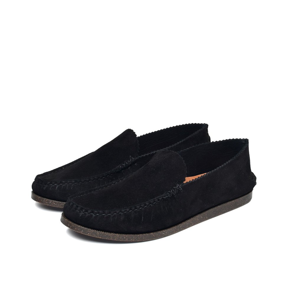 Native Black Loafers Slip-Ons Native Slip-On with Camp Sole - Chromexcel Leather [ 3  main image 4