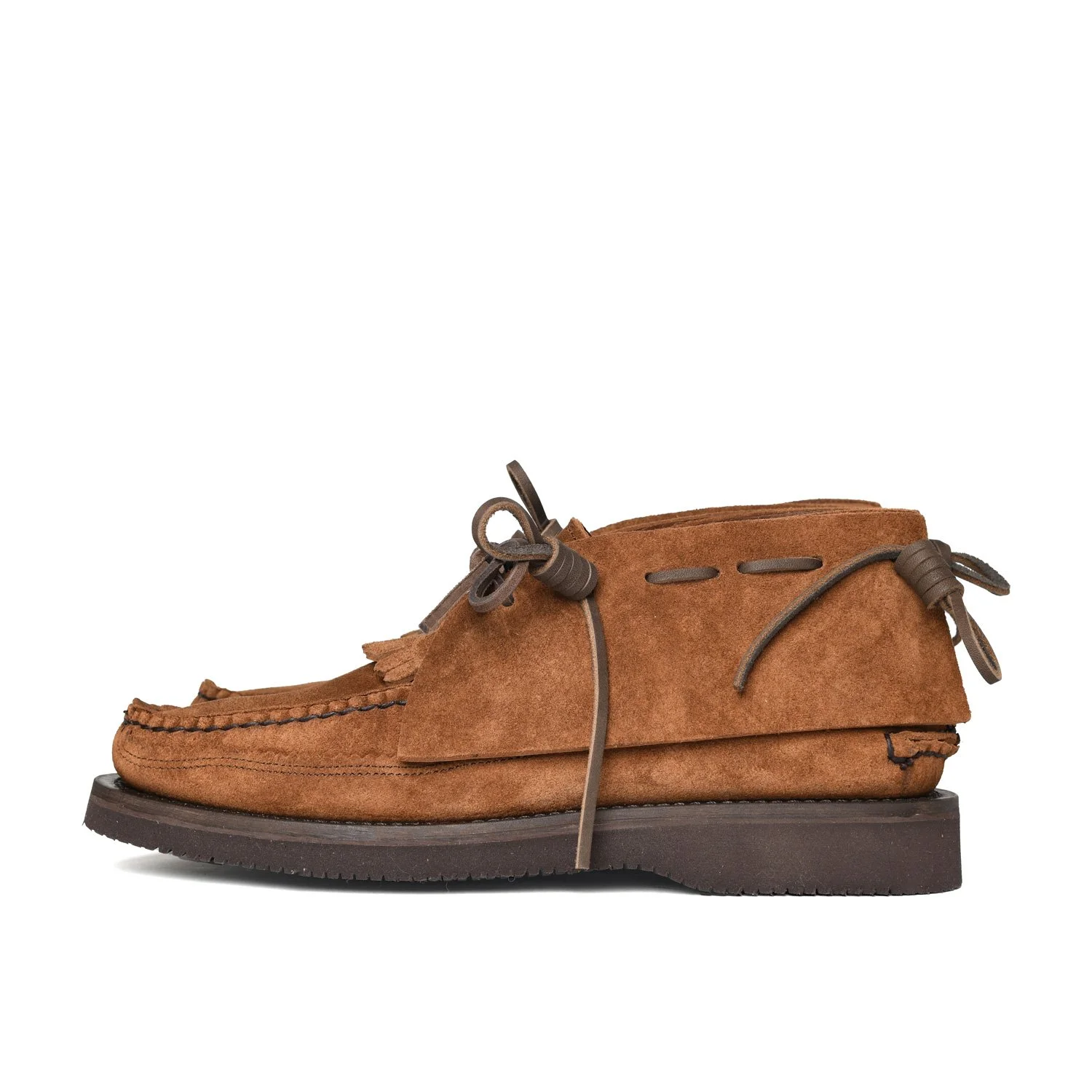 YUKETEN◆ブーツ/-/BRW Semi Handsewn Pig Tail DB Chukka w/ Kiltie - Flesh-out Leather [3