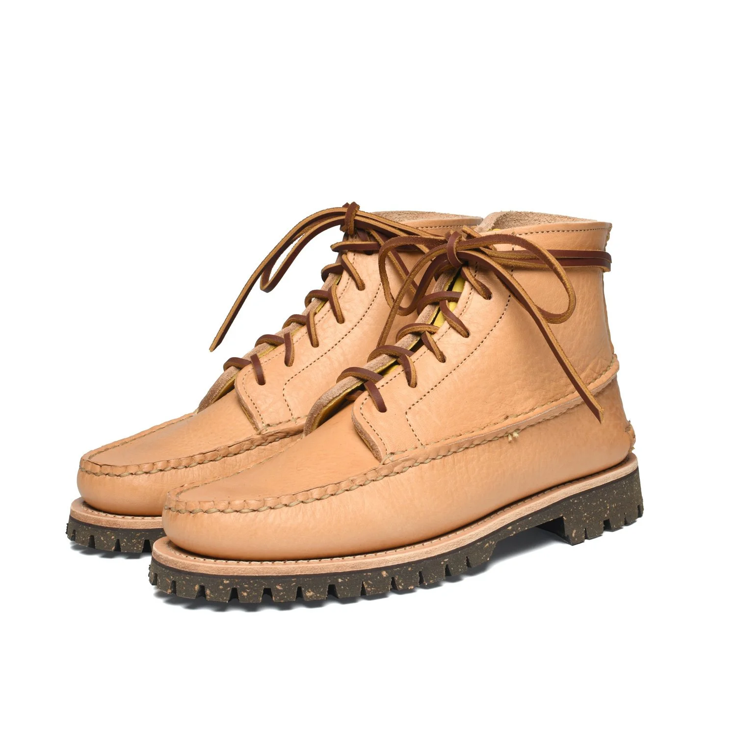 All Handsewn Maine Guide 6 Eye Boots - Virgil Maine Natural