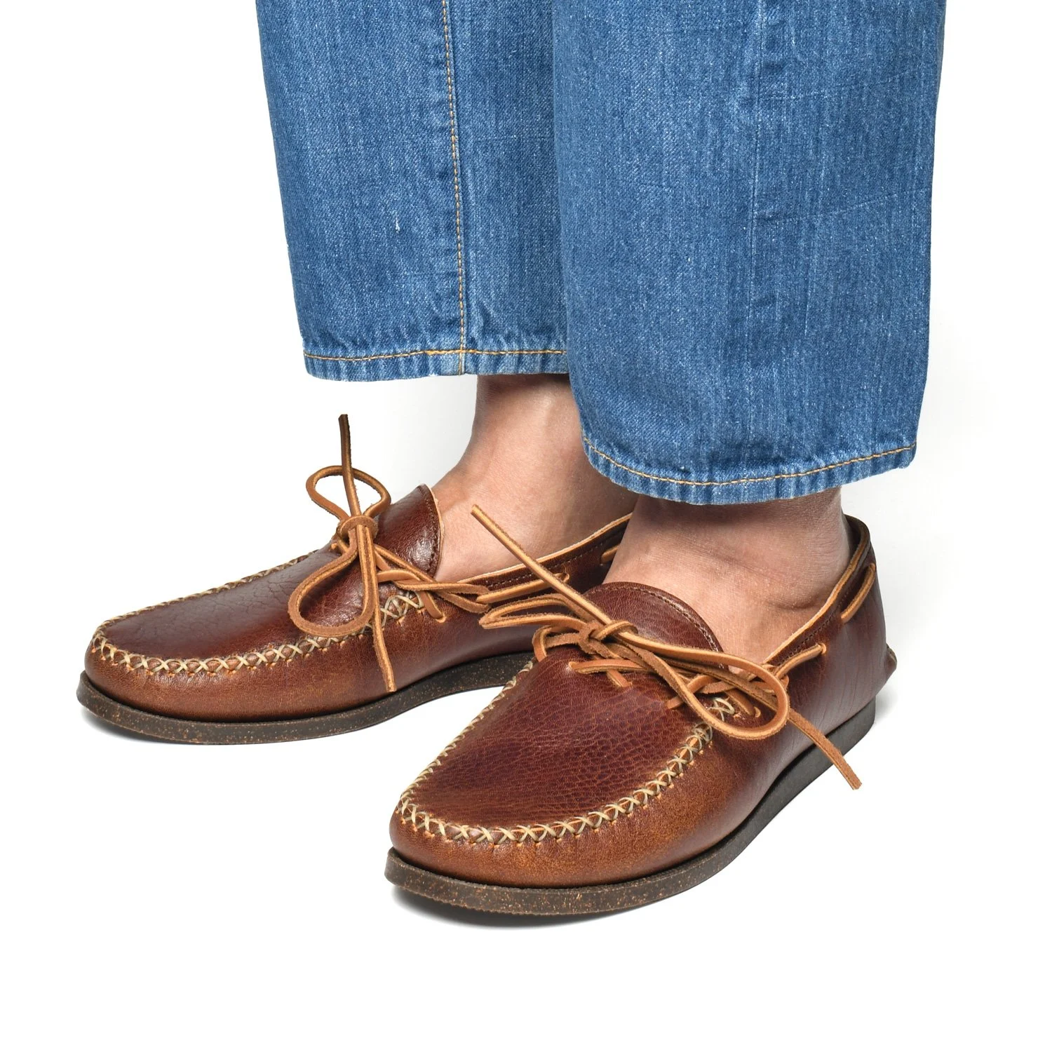 All Handsewn Canoe Moc w/ Camp Sole - AP Cognac — YUKETEN