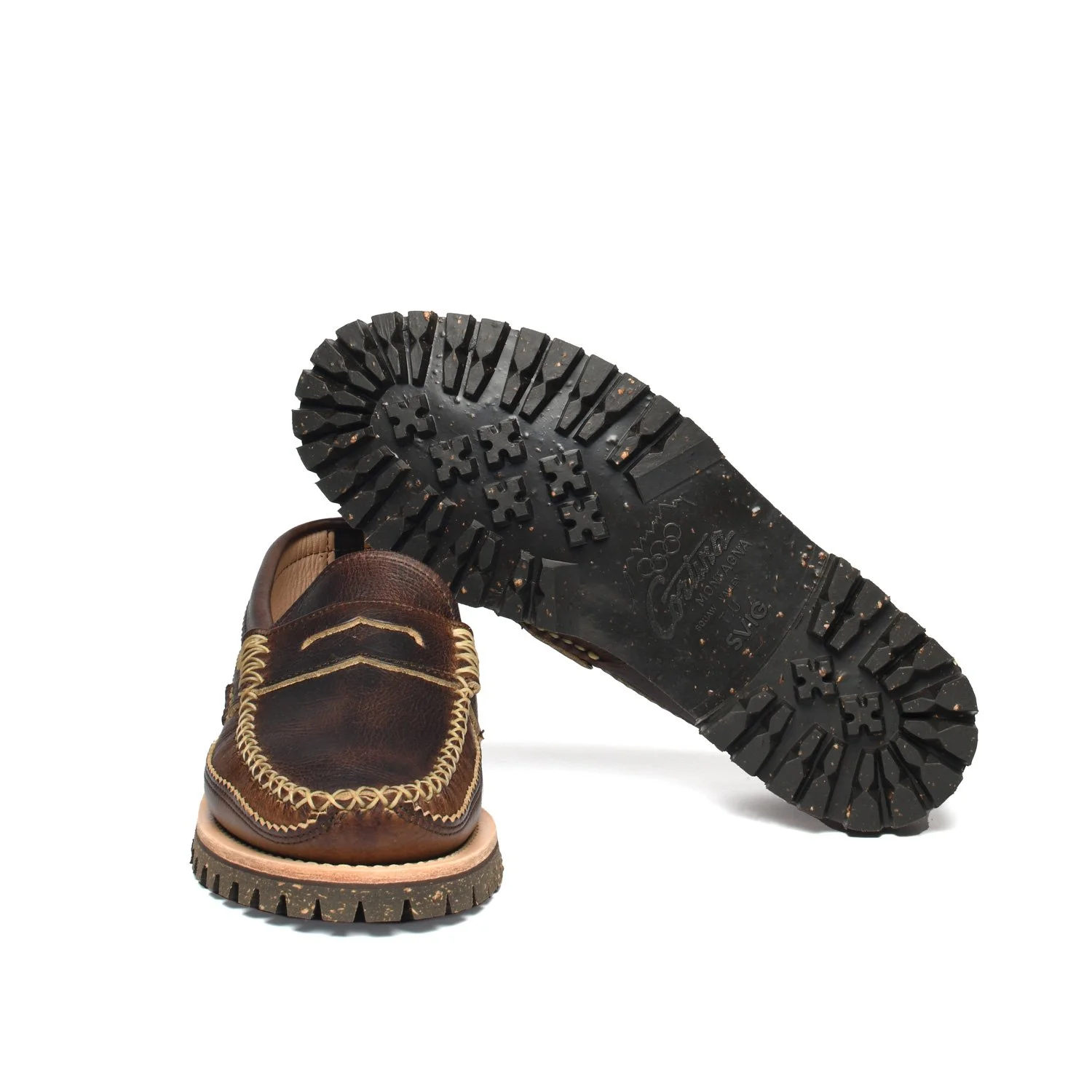【VEIN】COW LEATHER LOAFER Loafer DB w/ Cortina Sole - Crazy Horse Cow Leather [2 Colors