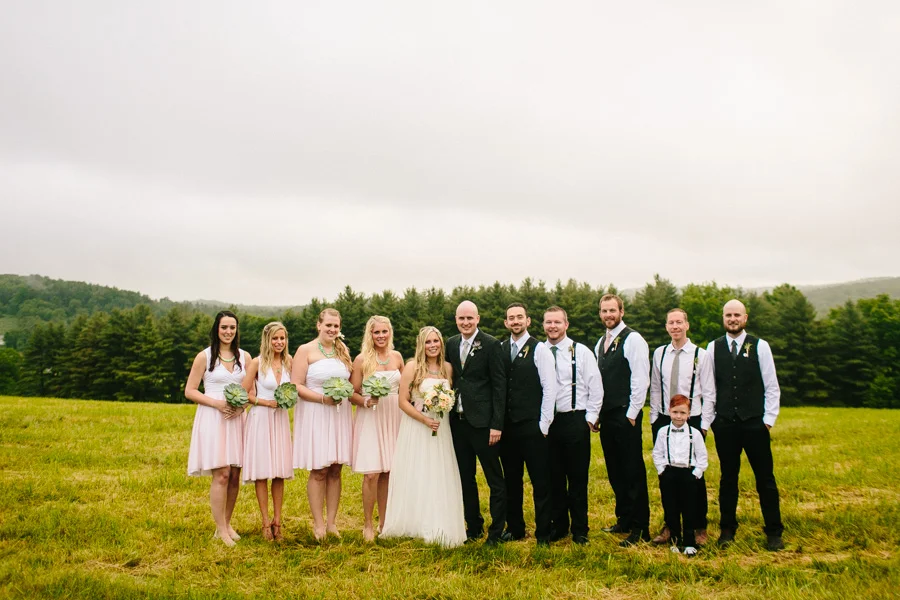 Rustic New England Bridal Party