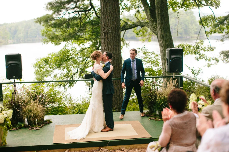 New England Summer Camp Wedding Ceremony