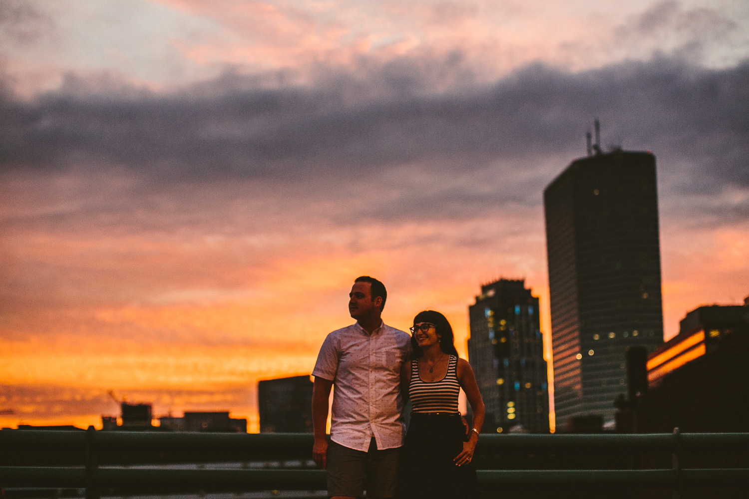 Urban Sunset Engagement
