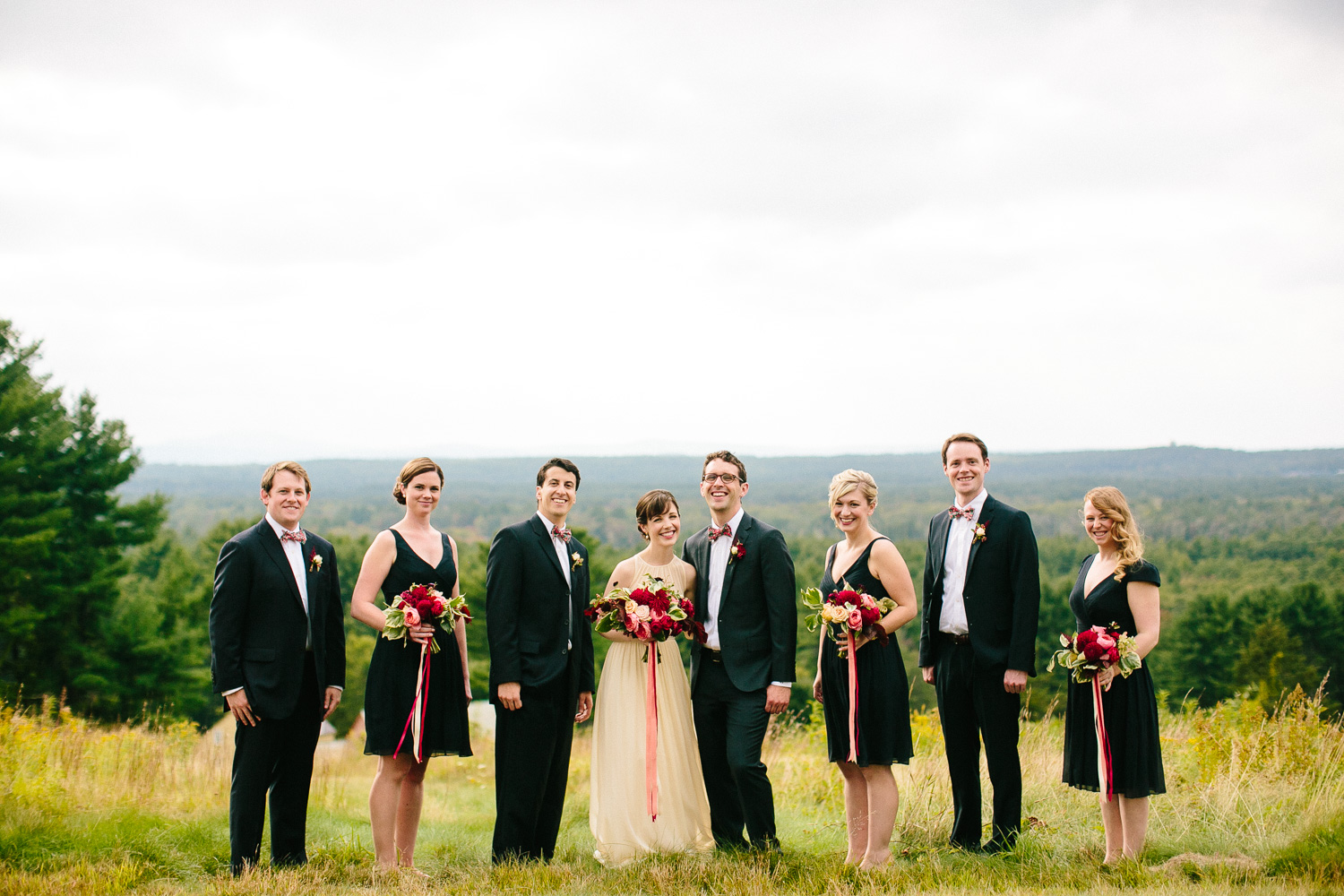 Rustic New England Wedding Party