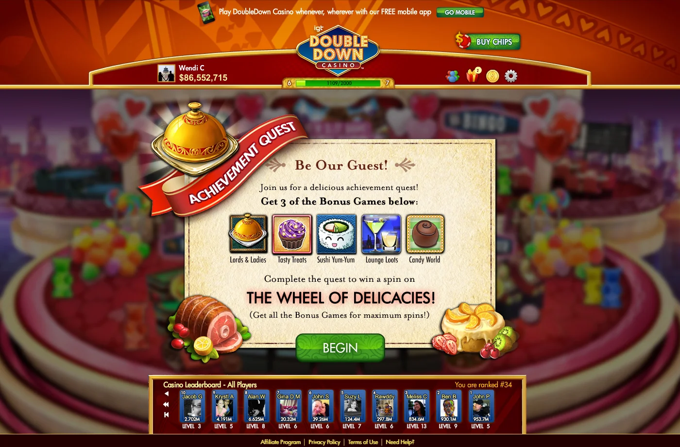 Badge Quest Mini-Game Dialog