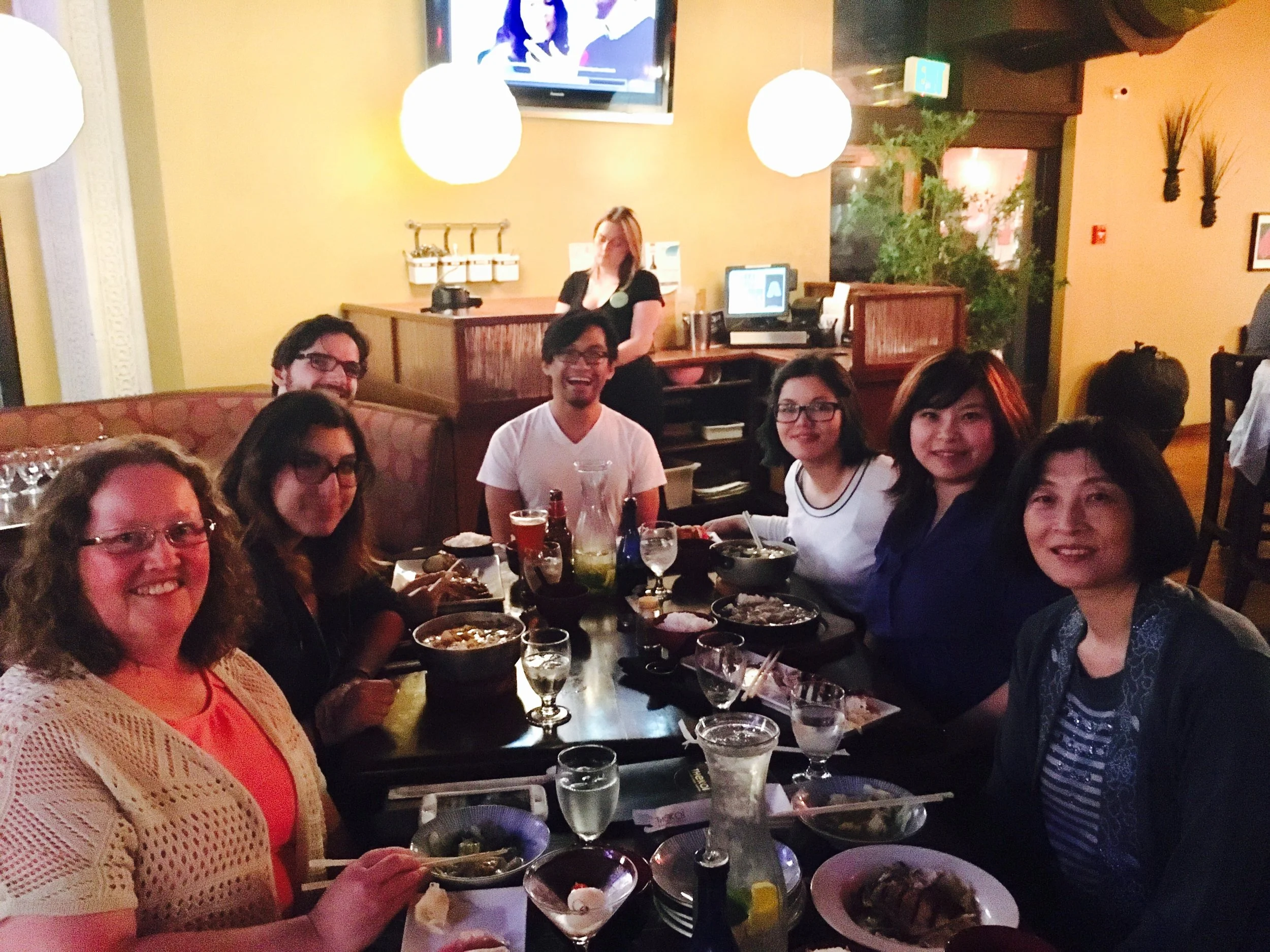 Post-con dinner at a really good Japanese restaurant!