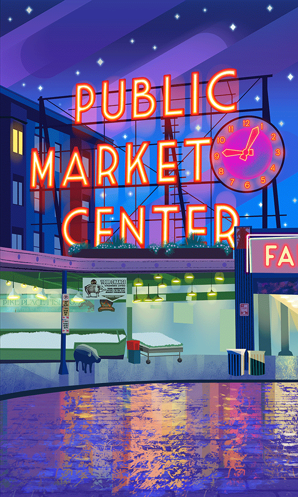 Pike Place Market (at Dusk)