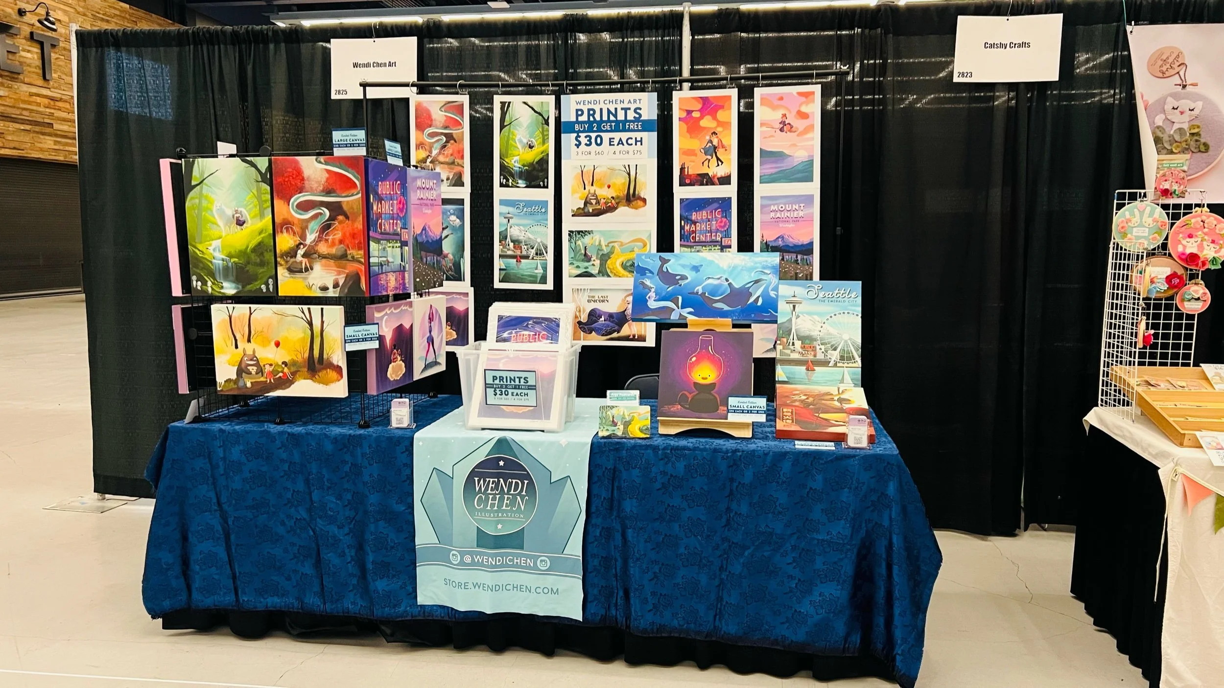 Sakura-Con 2024 - Artist Alley Display