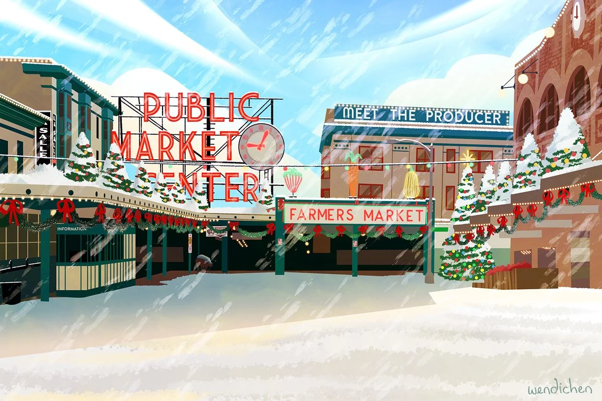 Pike Place Market - Official Art for "Magic in the Market" (2025)