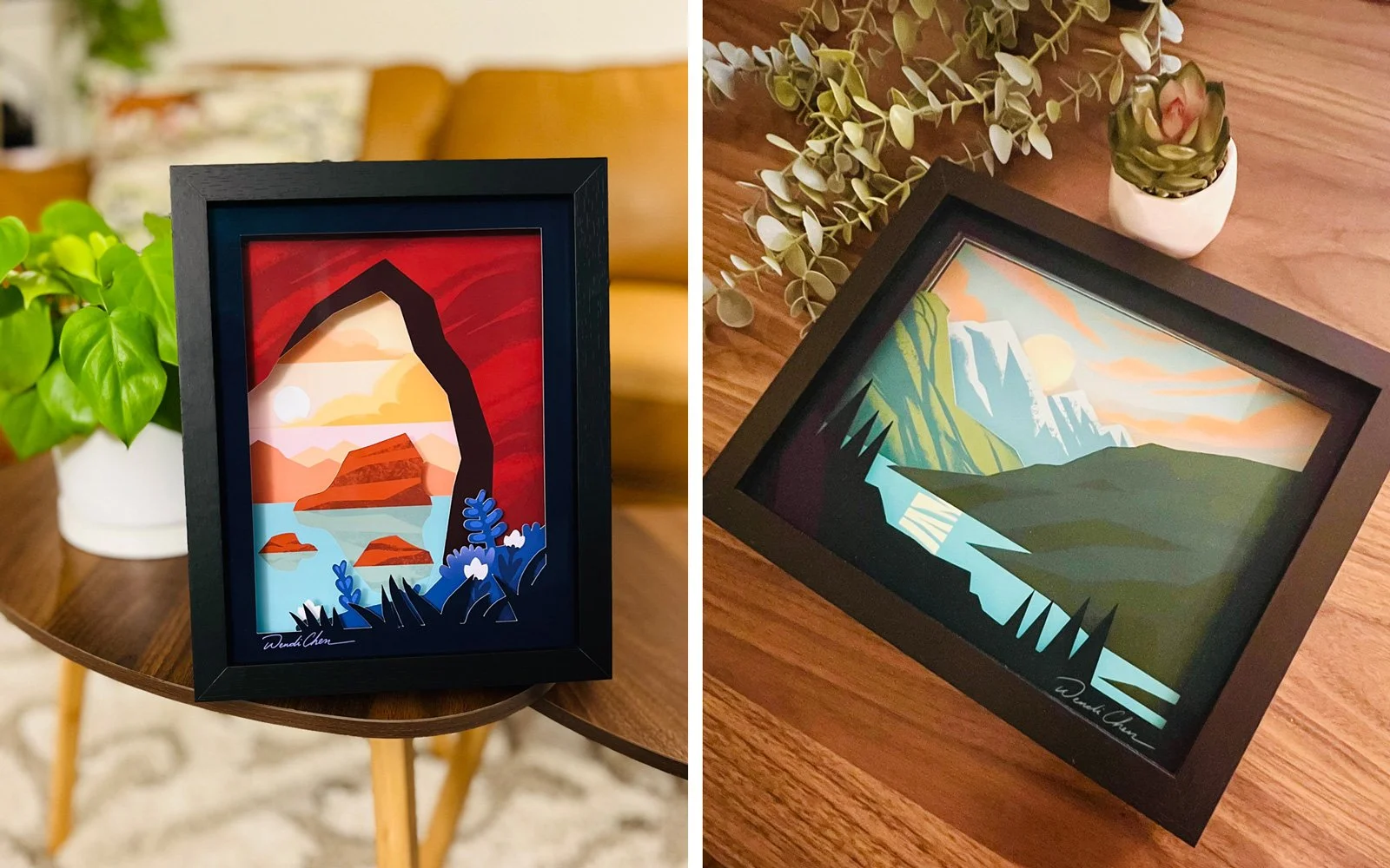 Handmade Paper Shadowboxes