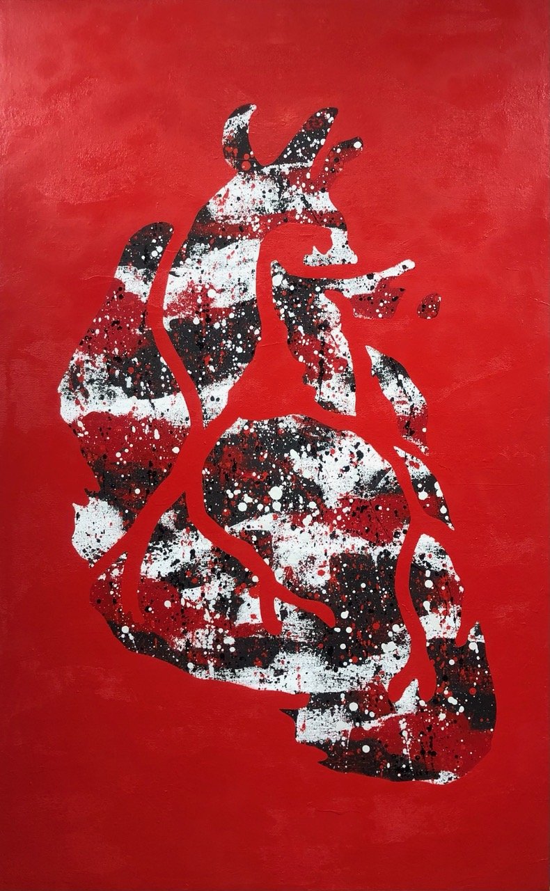LarsonGarrett-TryingtoFindtheBalance_Emotions-MixedMediaonCanvas-48x30-2024-$1700.jpeg