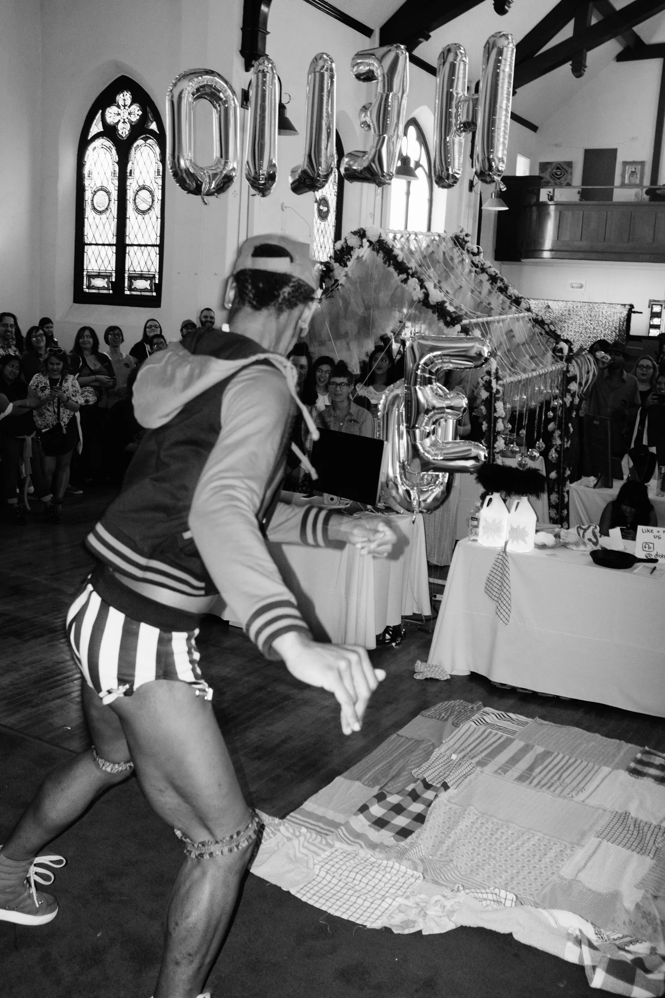 The crowds loved the "boylesque"