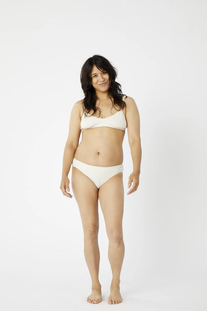 Pansy low-rise organic cotton underwear in Natural.