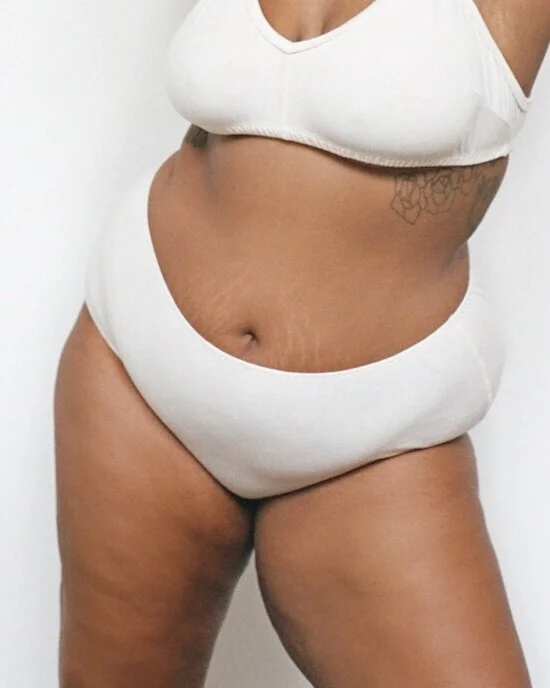 front view of Pansy high-rise underwear in Natural