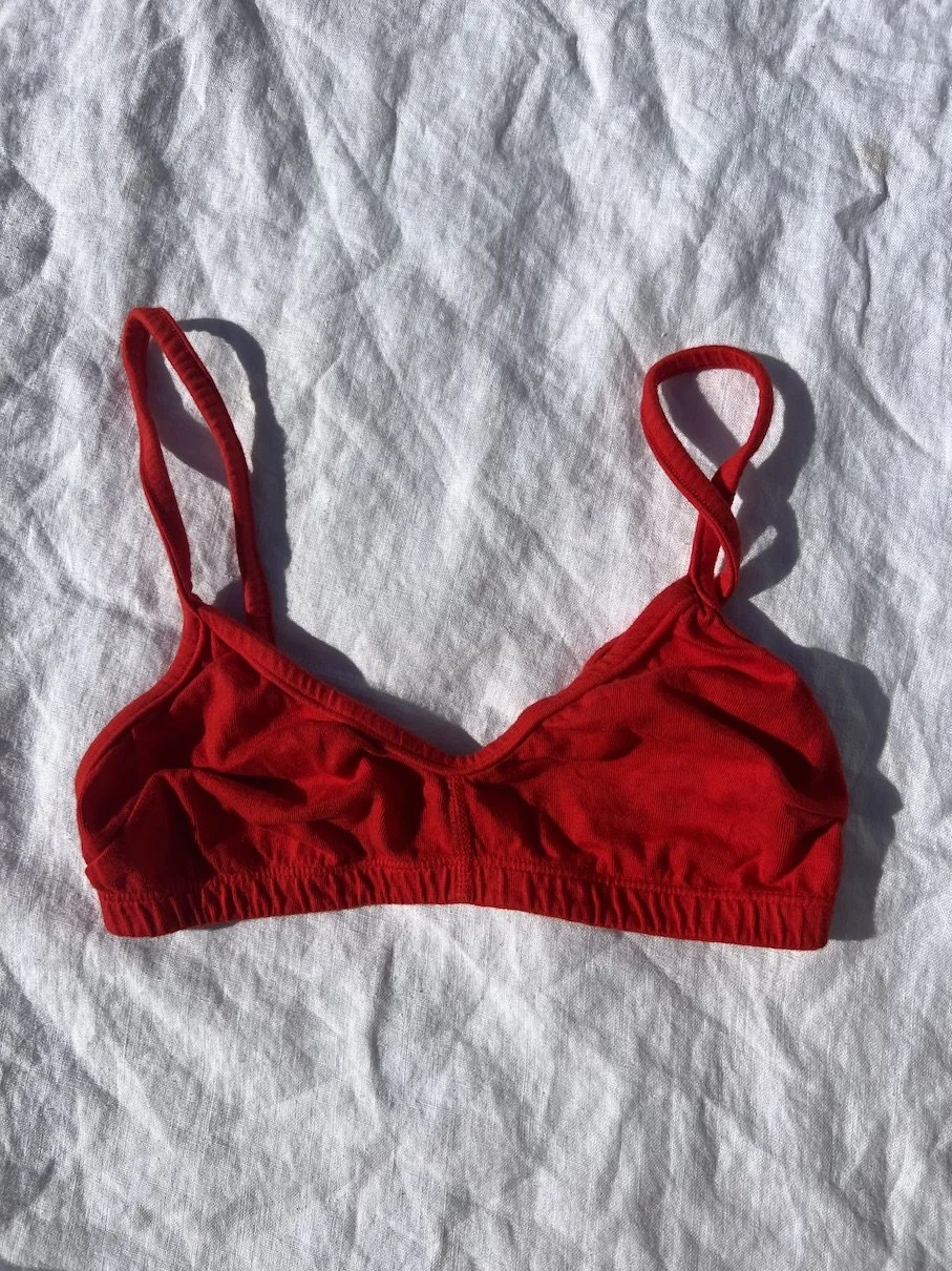 red almost smile bra sample