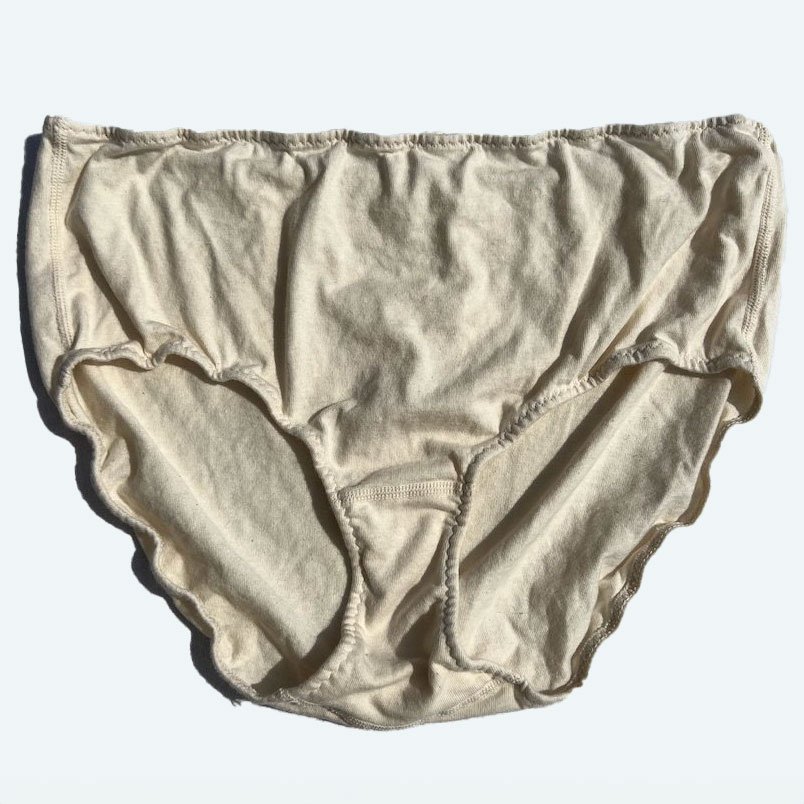 Flat view of Pansy high-rise underwear in Natural.