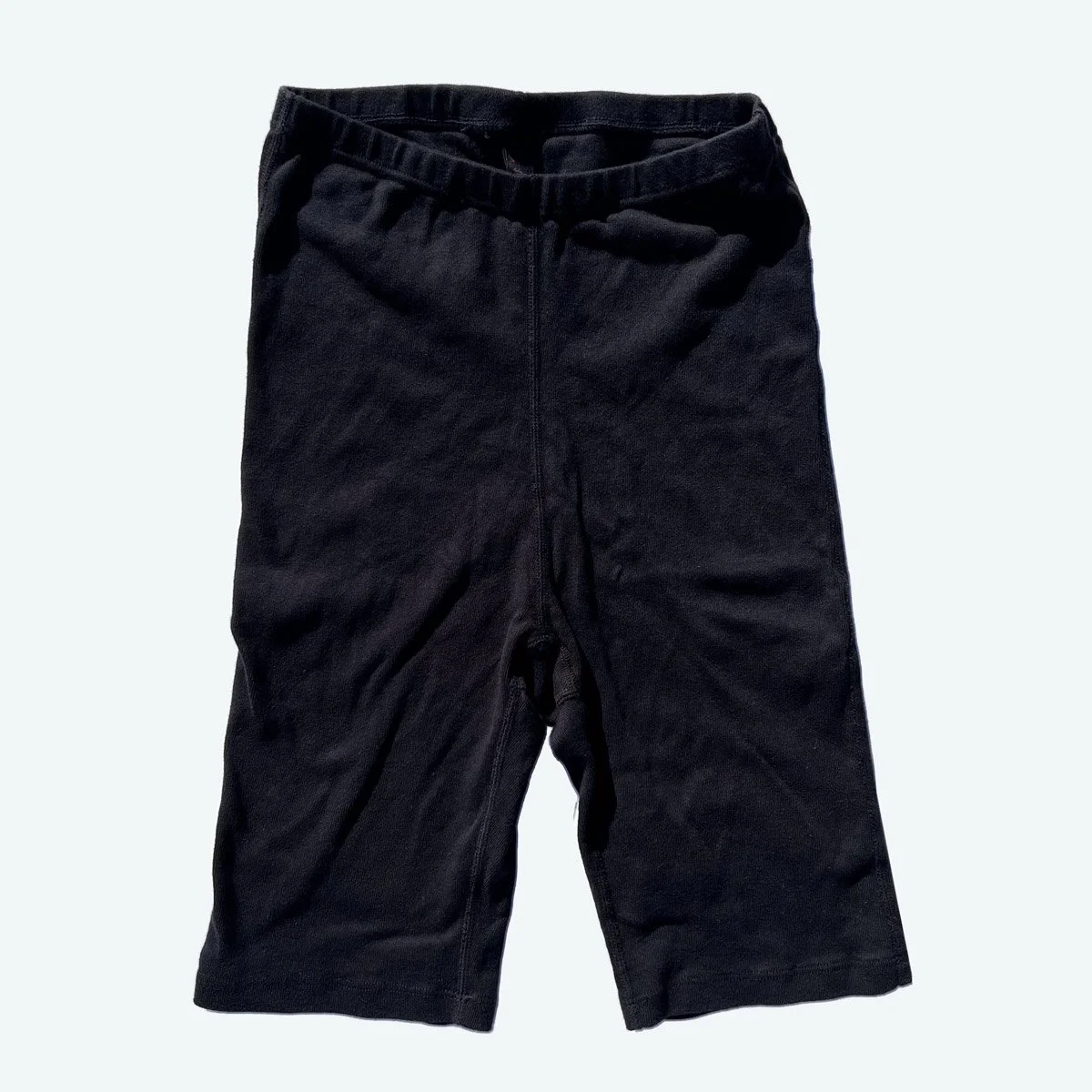 Front view of Pansy organic cotton bike shorts in color black