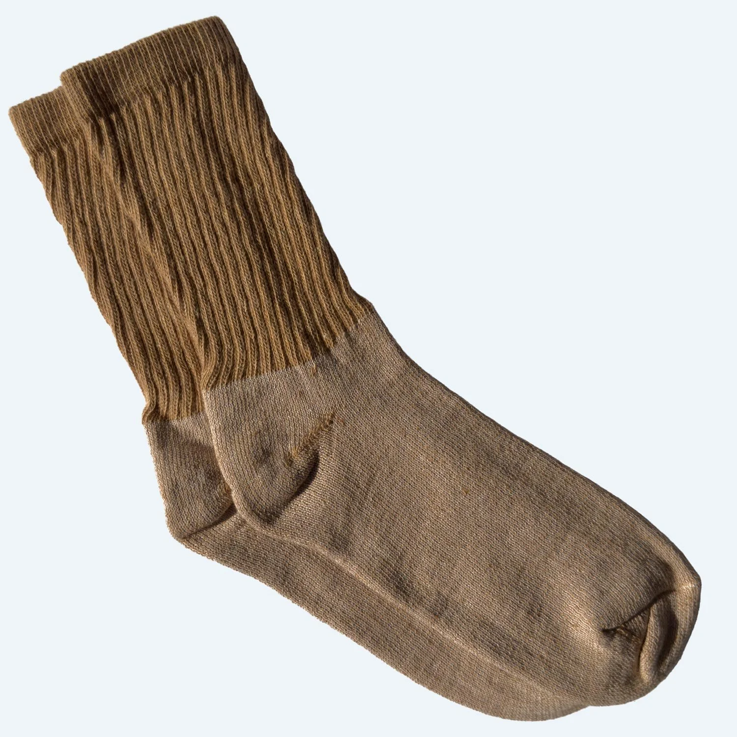 Pansy organic cotton color-grown socks in brown