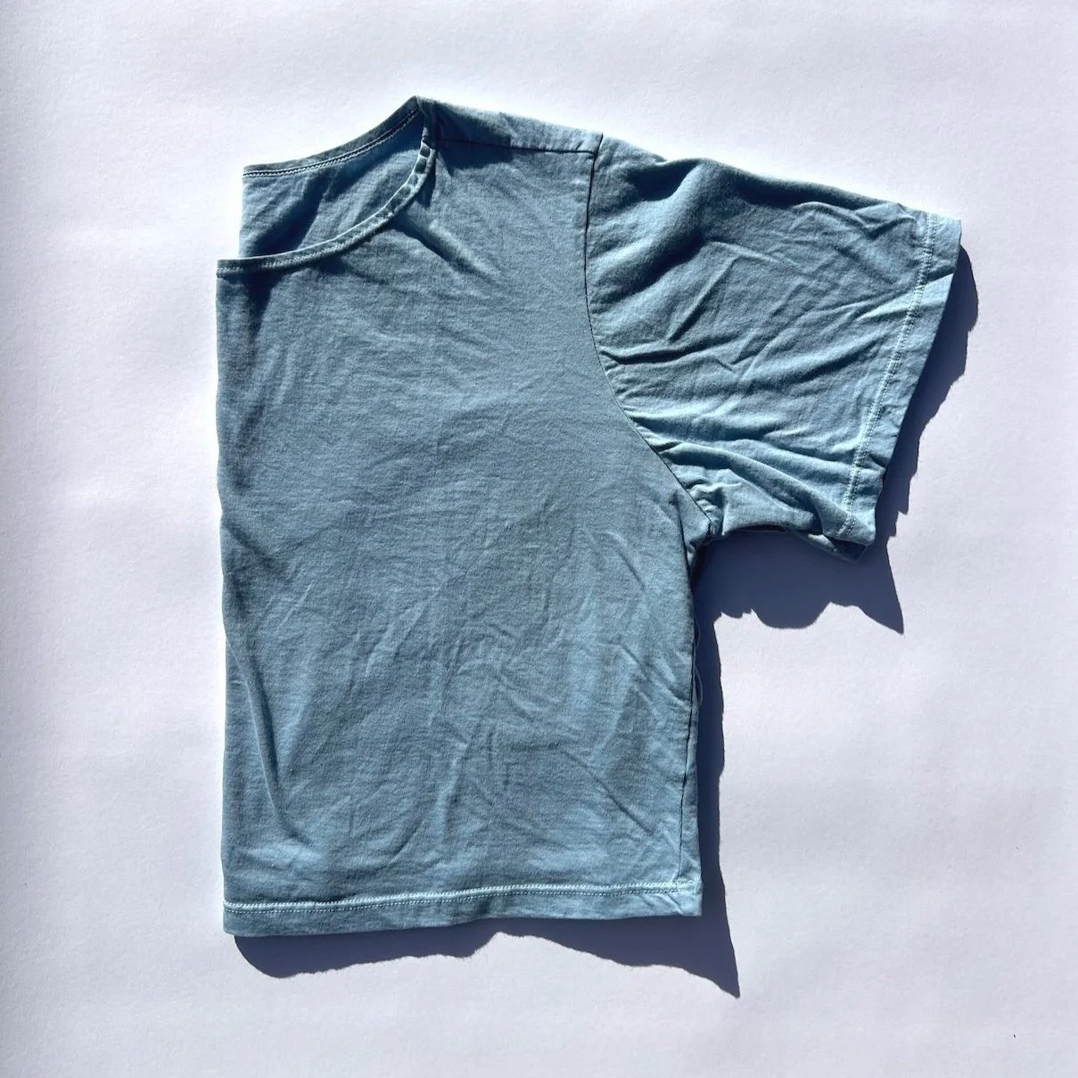 sky crop top organic cotton light weight