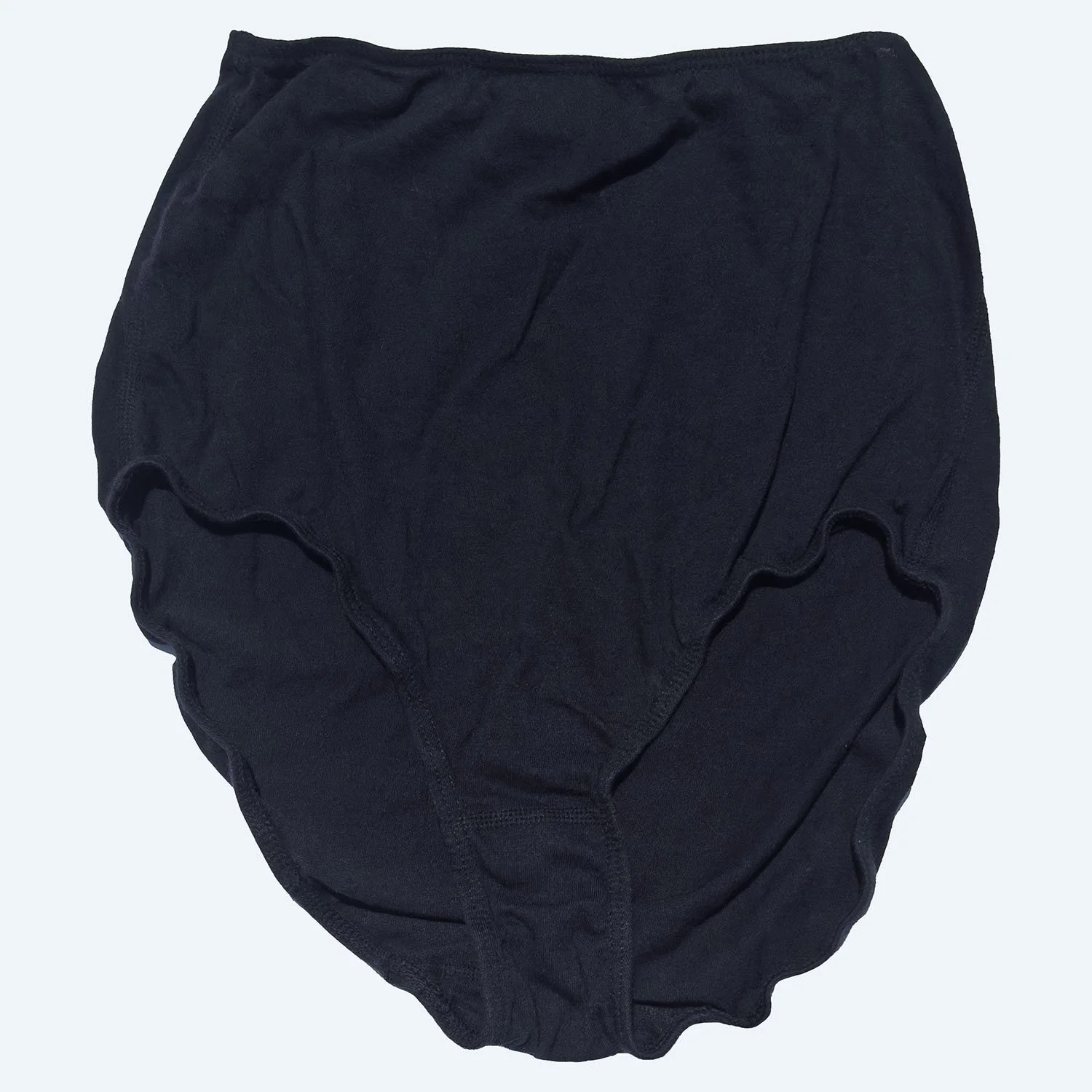 black super high rise underwear organic usa grown cotton