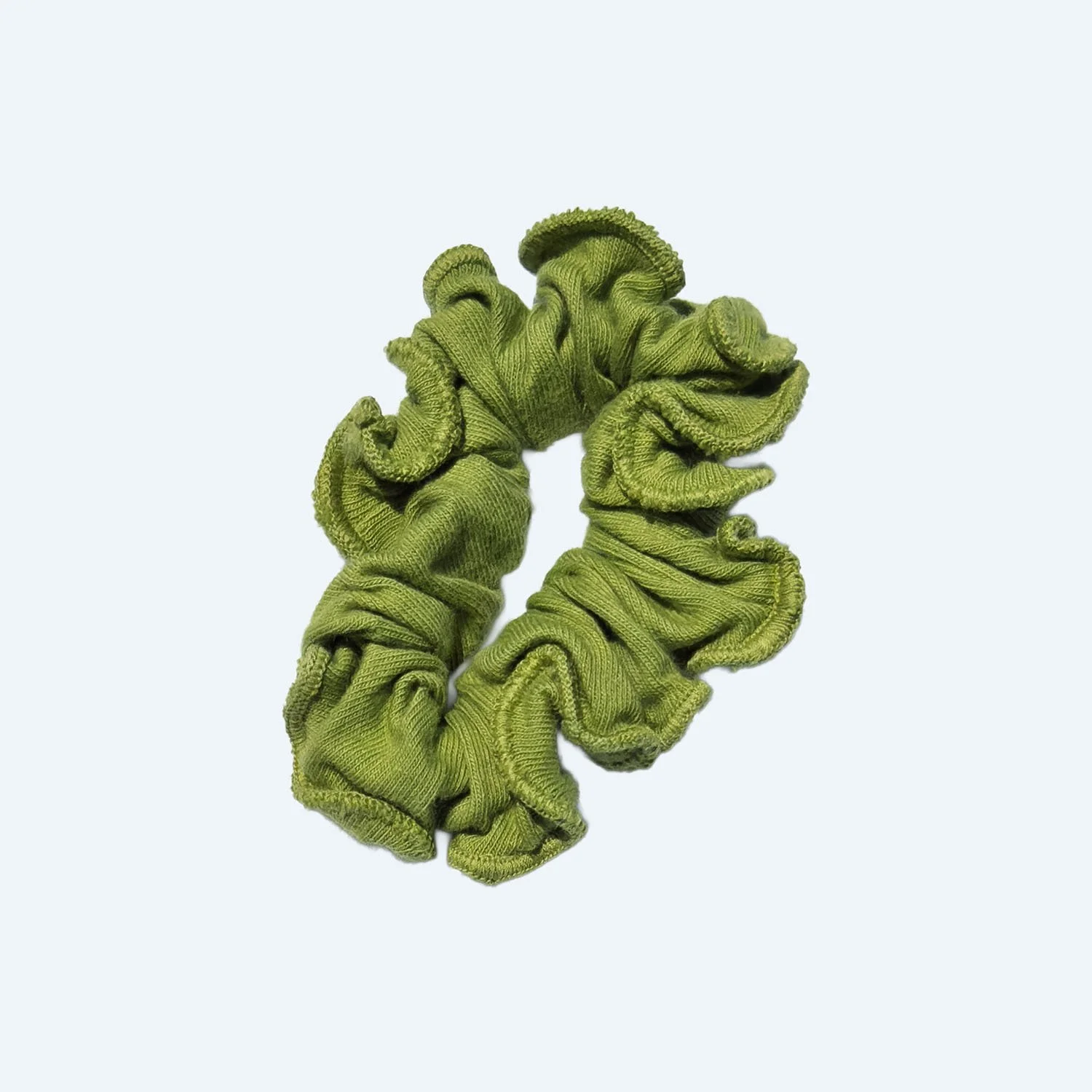 moss green scrunchie hair organic cotton made in USA
