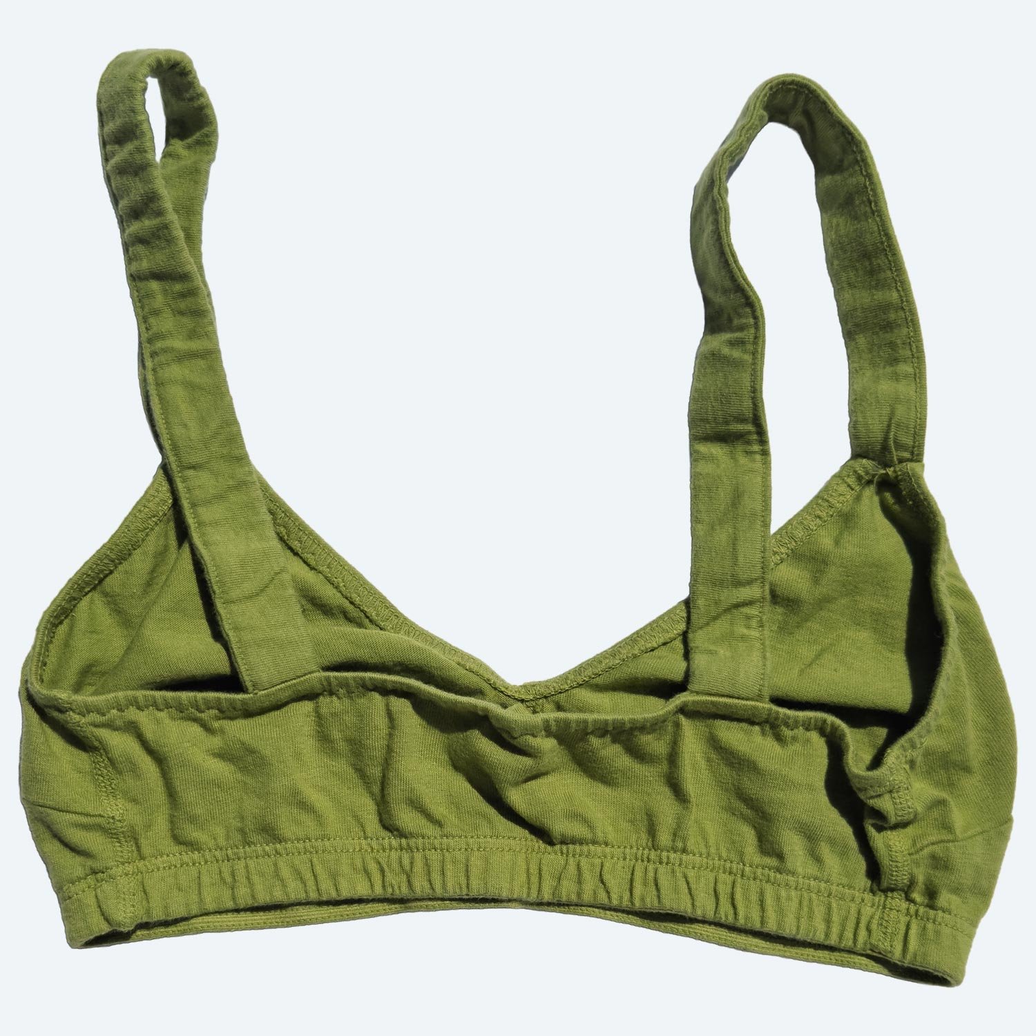 moss green back full bra organic cotton made in USA