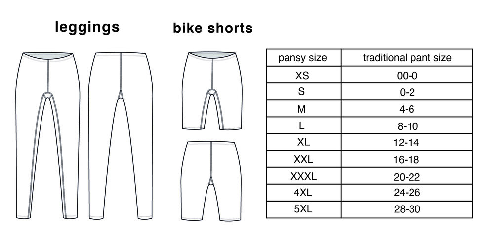 size chart pants