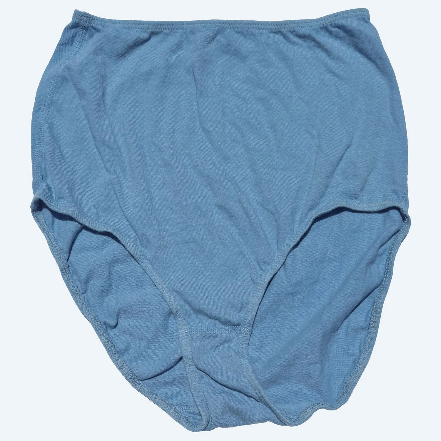 sky blue super high rise underwear organic usa grown cotton