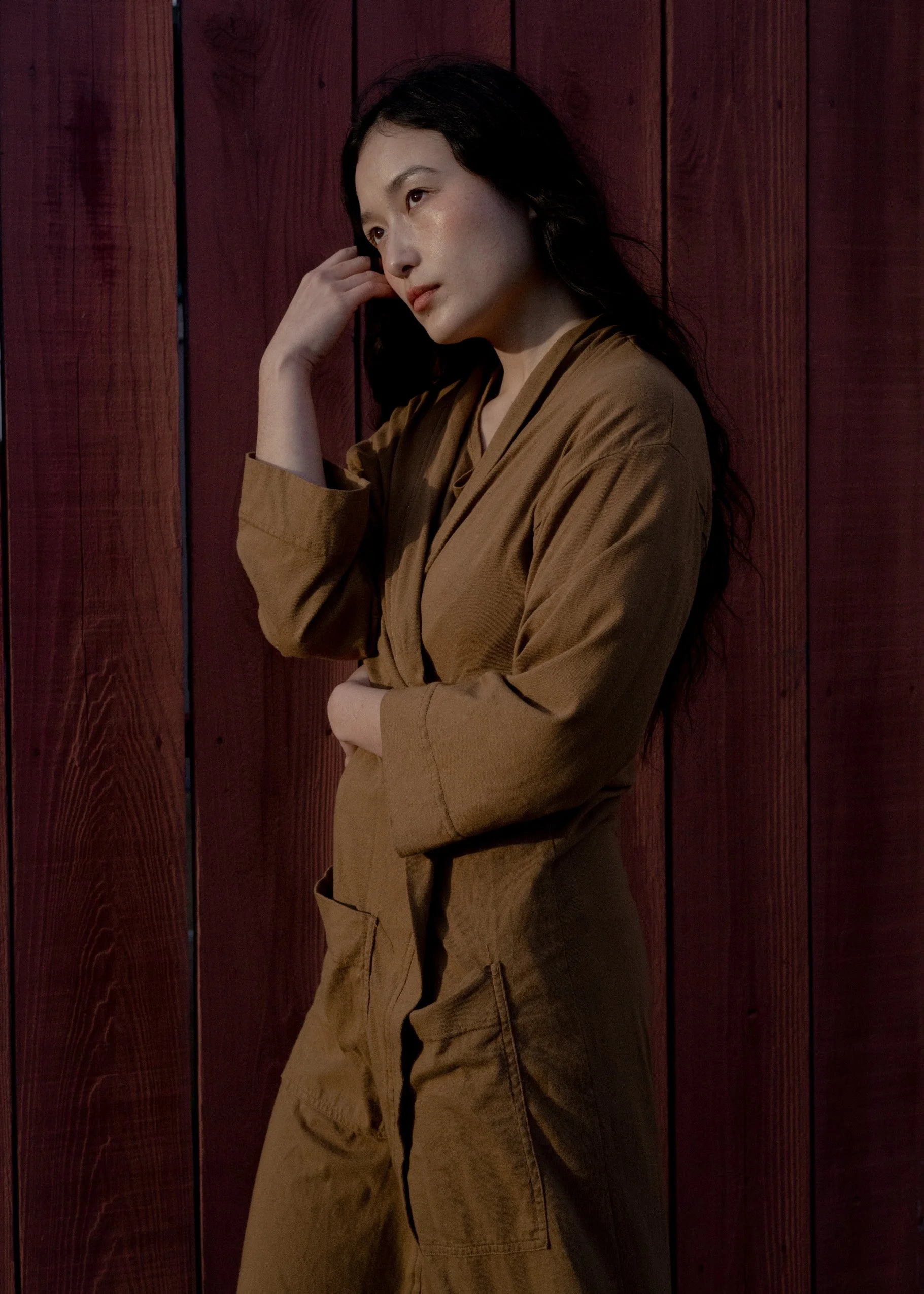 pansy almond robe long