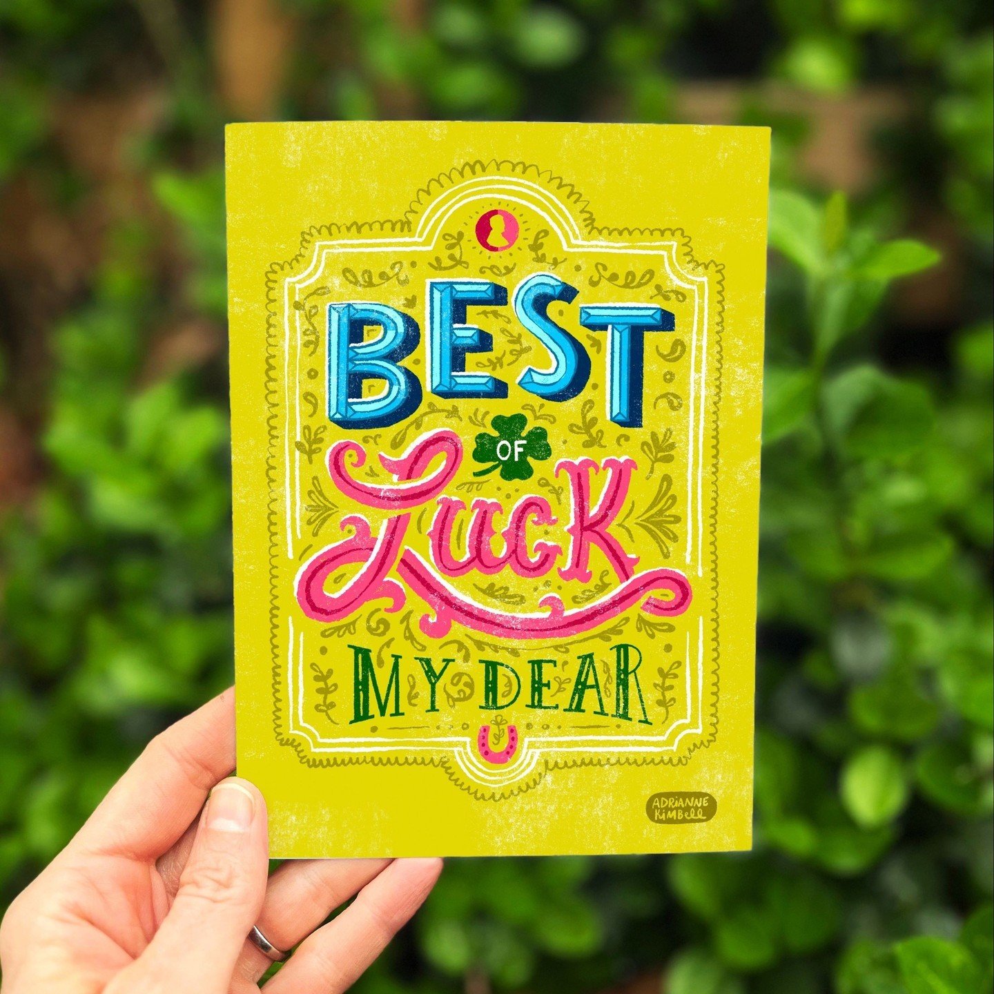 Last week I found SEVENTEEN 4-leaf clovers while walking my dog. Seventeen. 😳⁠
⁠
On another note &mdash; have you ever given a &quot;good luck&quot; card to someone? Who would you give it to? A co-worker who's leaving? A friend who's going on Wheel 