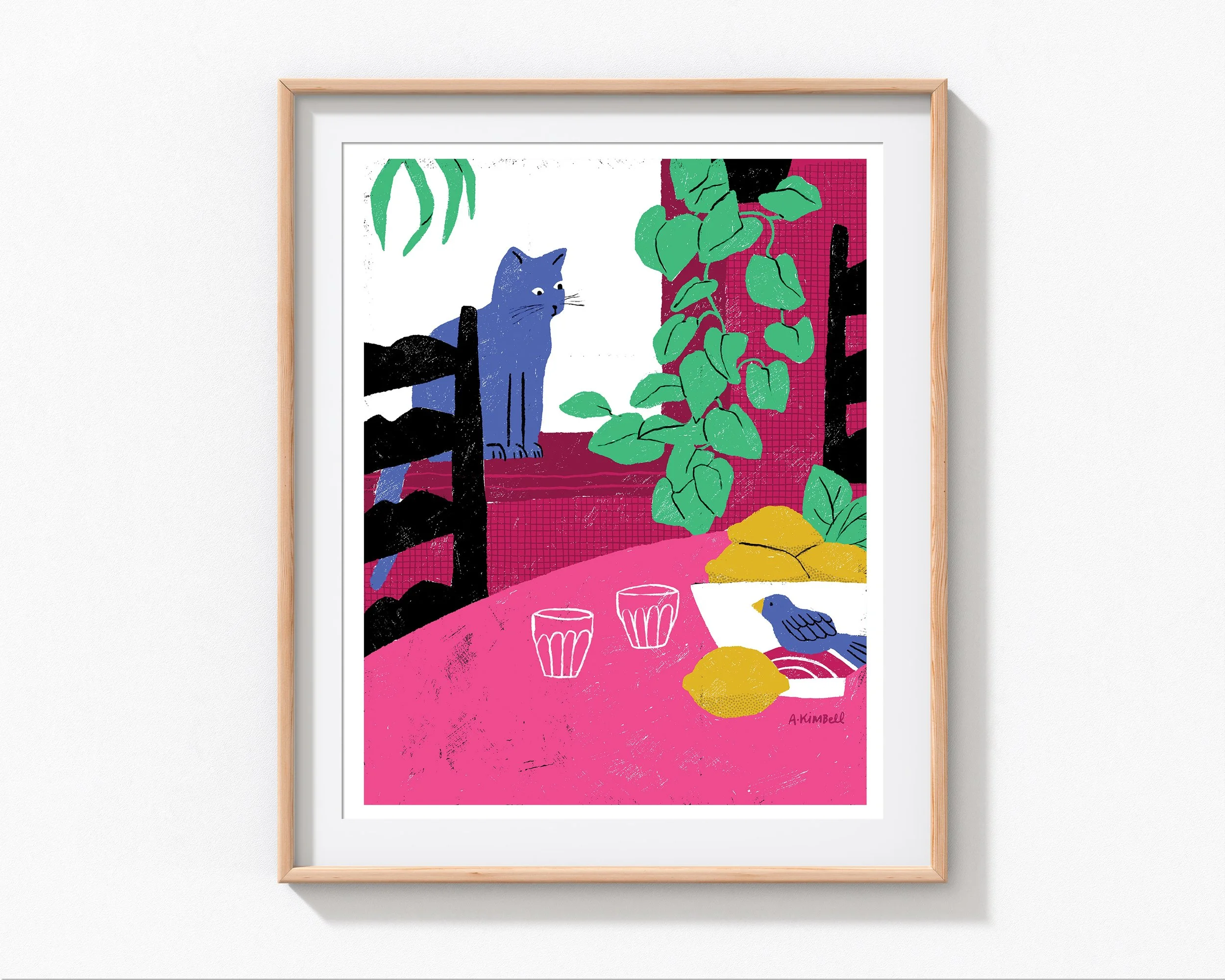 Lemon Cat Art Print