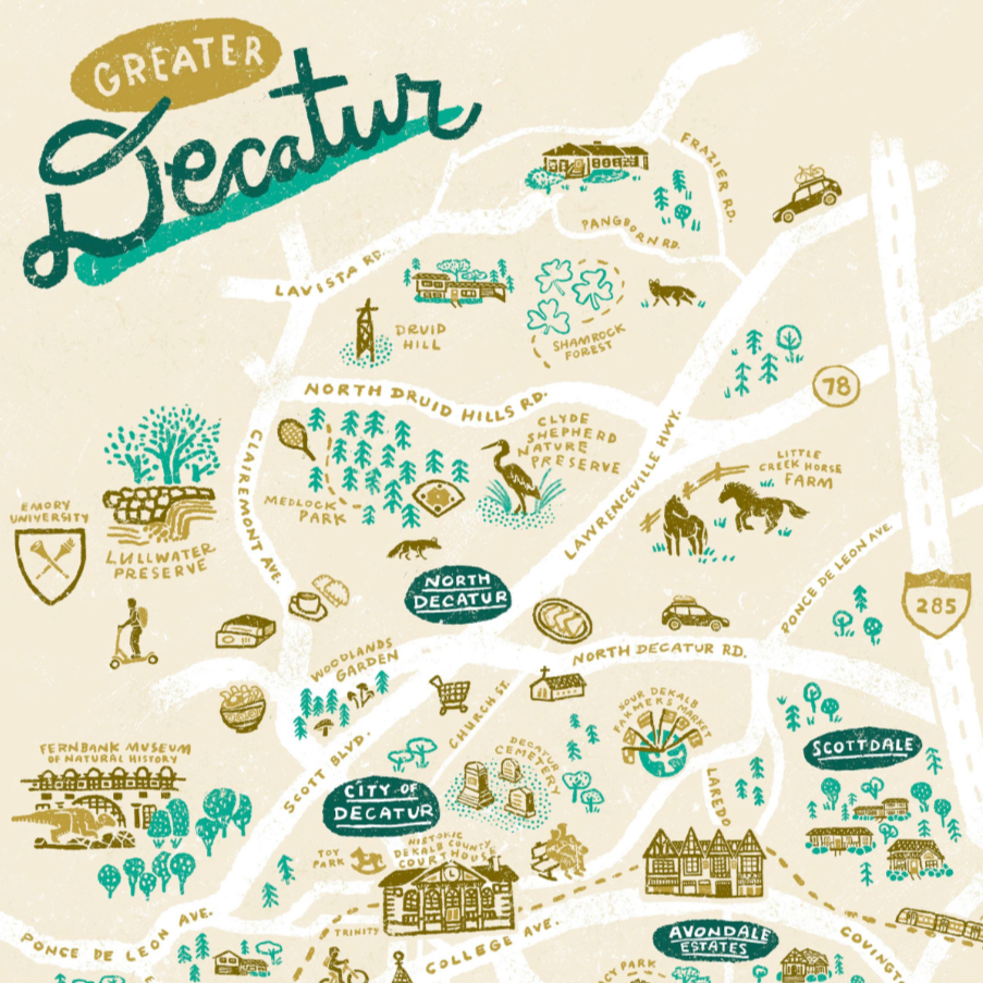 Map of Decatur, GA