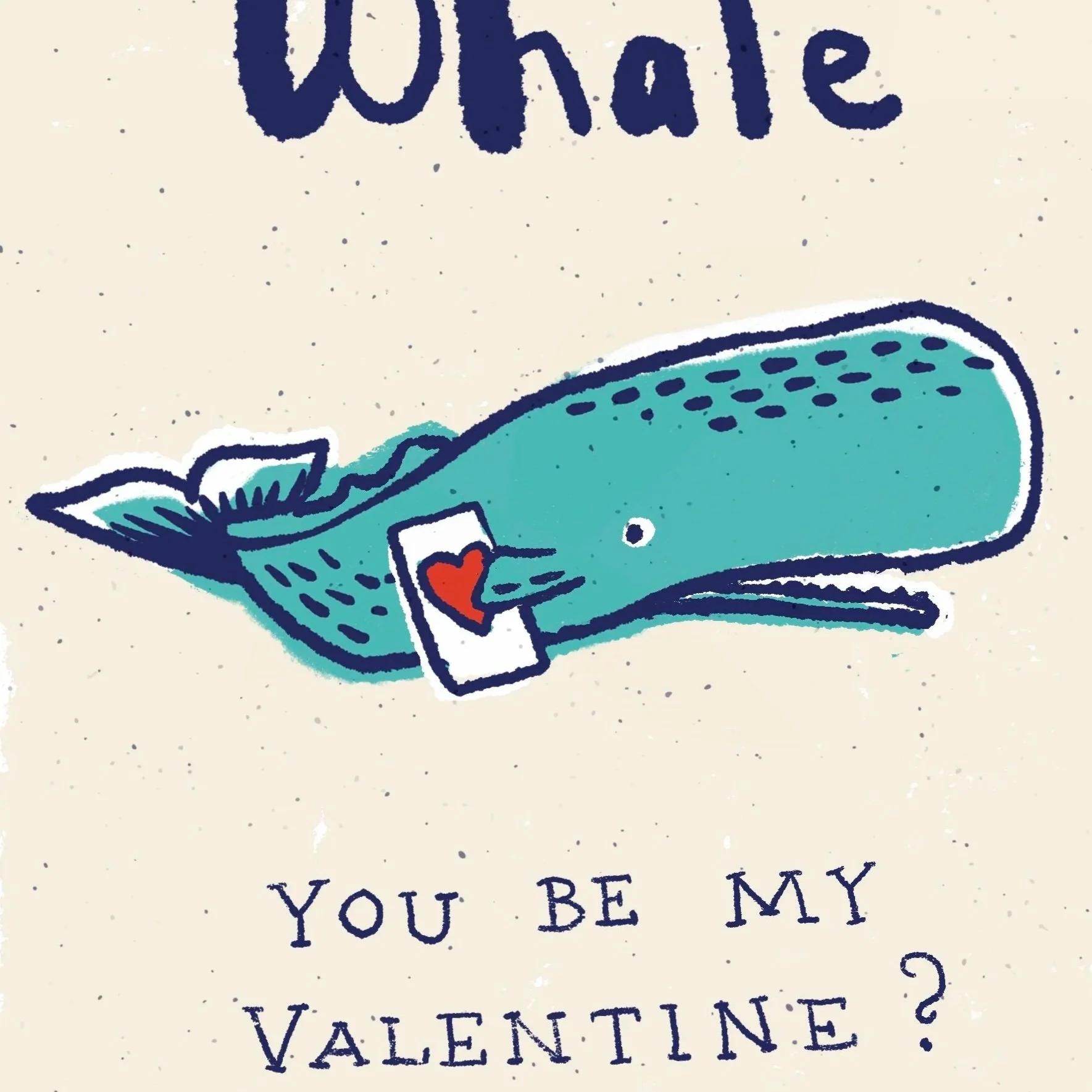 Whale Valentine Card