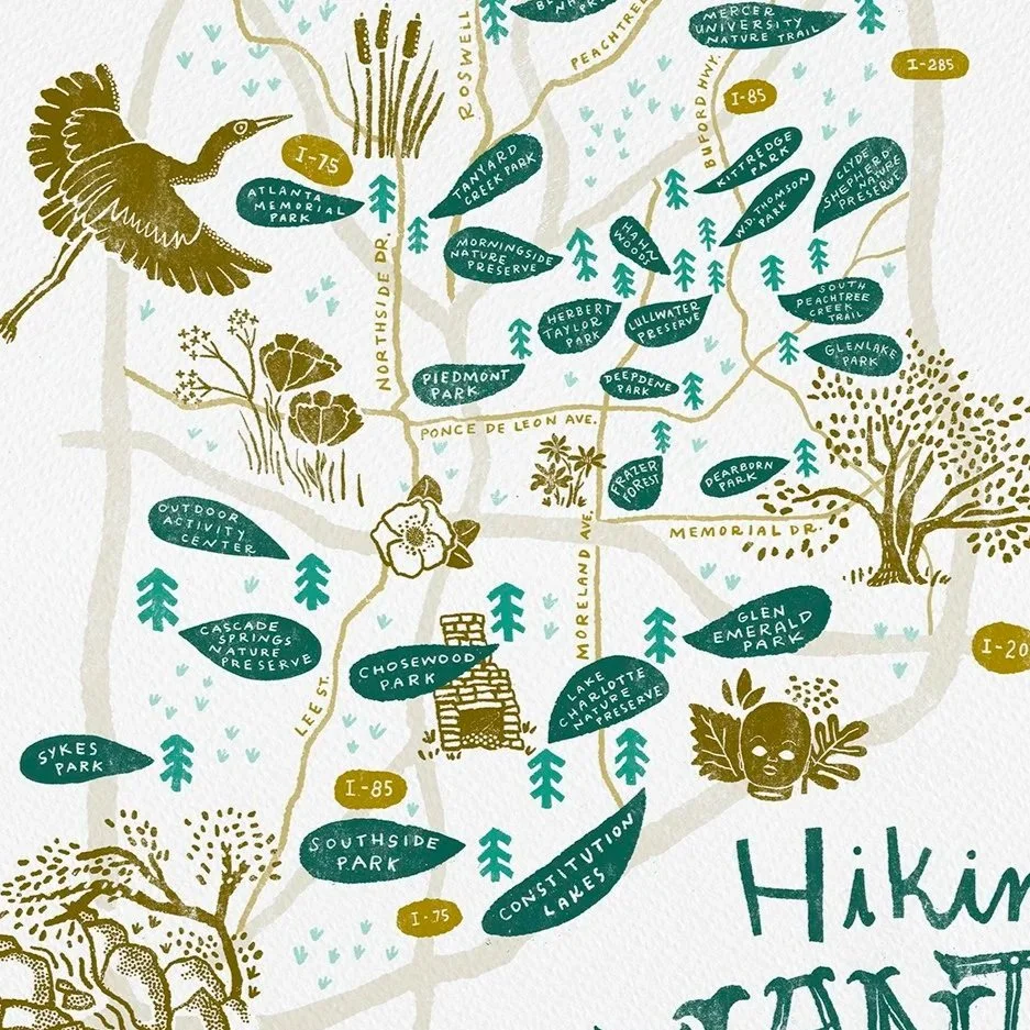 Map of Atlanta's Hiking Trails