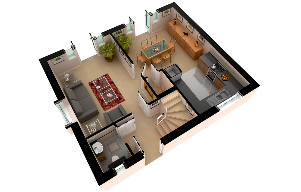 25 More 3 Bedroom 3D Floor Plans