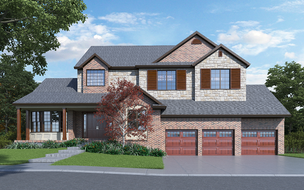 We included this one to show just how realistic our house renderings can be. For example, notice how you can look through the windows on the top storey and see details on the other side of the room. But they're only just visible because of the reflection in the glass? Just like what you'd see in real life if you were standing out the front of this property.
