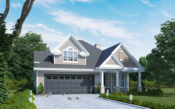 If there’s something we love, it's clients that pay attention to detail and incorporate them into their ideas. We can add anything you can dream up to your renderings, just like in this rendering, with doves near a bike on the driveway! 