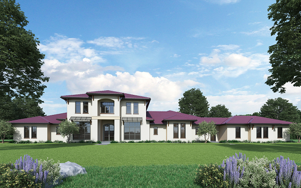 Another beautiful home, our client wanted to see how his future home would look against a beautiful blue sky, and we did this for him.