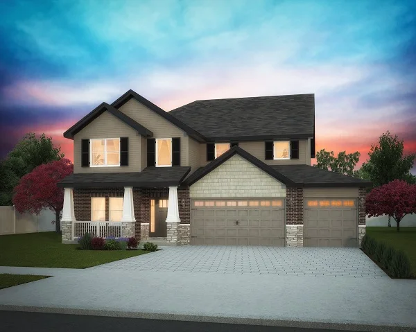 It doesn’t just need to be about how real your renderings look, sometimes we don’t want them to look like a photograph. In special cases when our clients want their rendering to transmit something specific, we do our best to make them happy and can add a touch of artistic flare like in the colors and soft glow of this rendering. This client wanted a colorful rendering of his home against a deep sunset with strong lights.